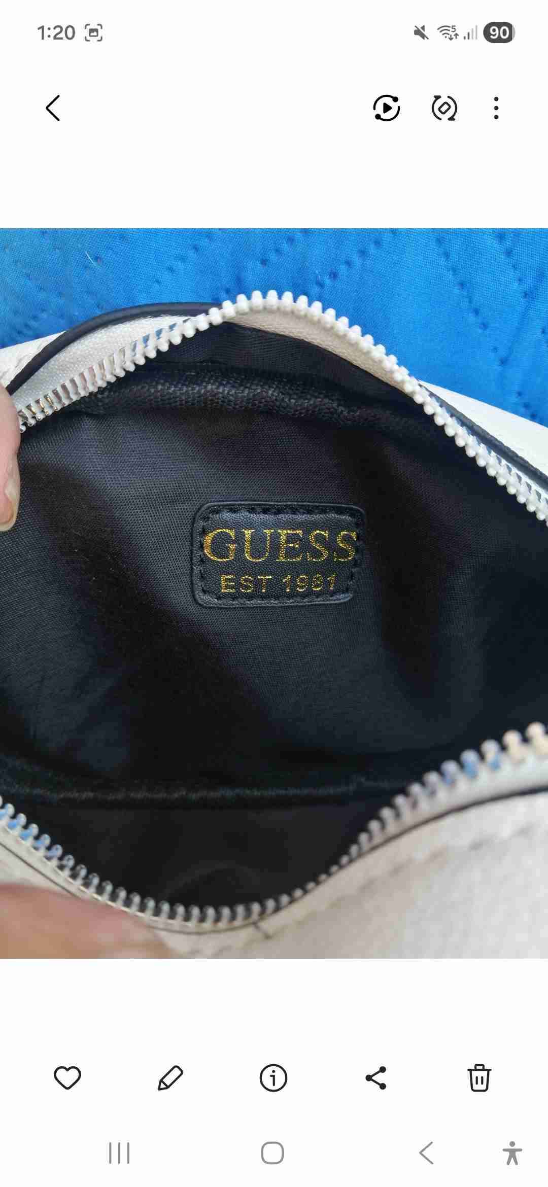 Cartera crossbody blanca Guess - miniatura 5