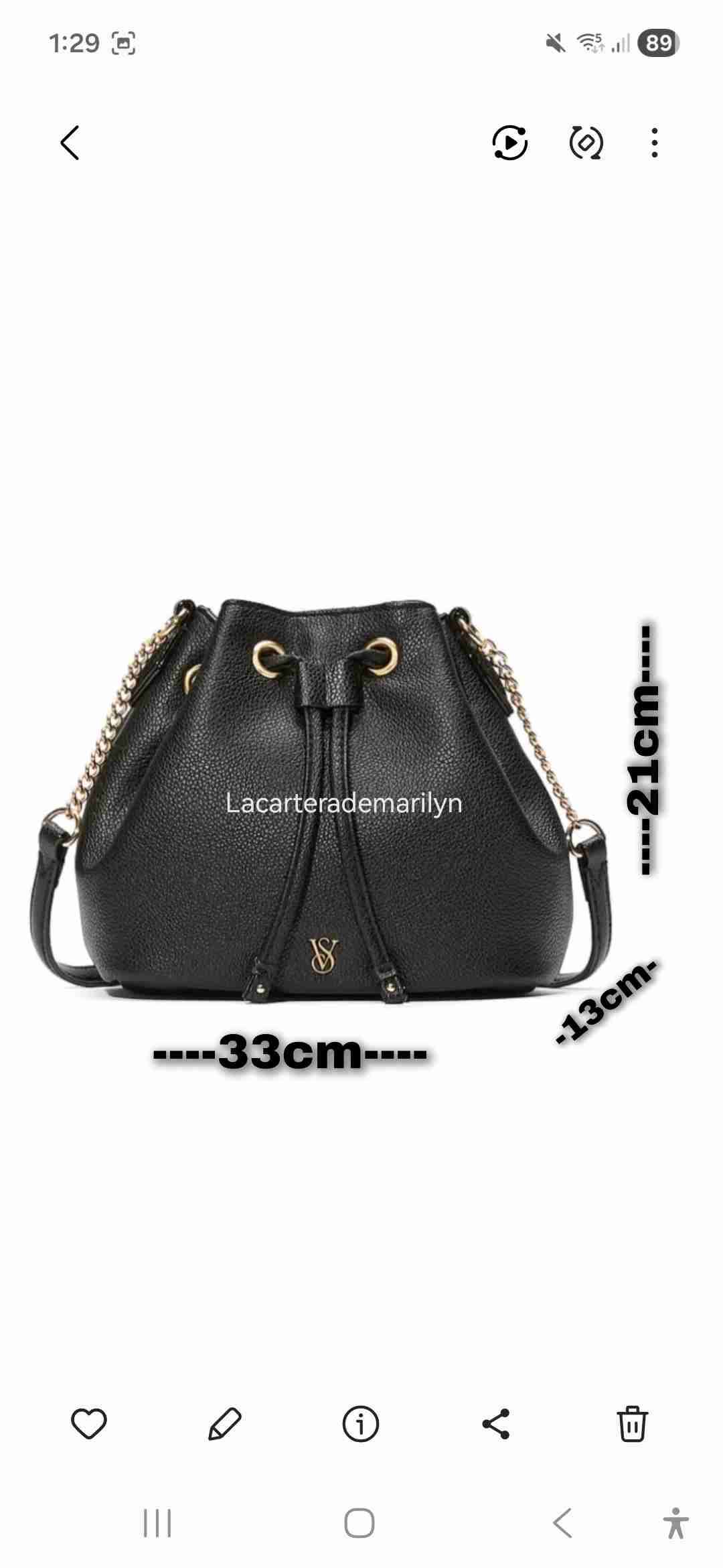 Bombonera bolso cartera victoria secret - miniatura 6