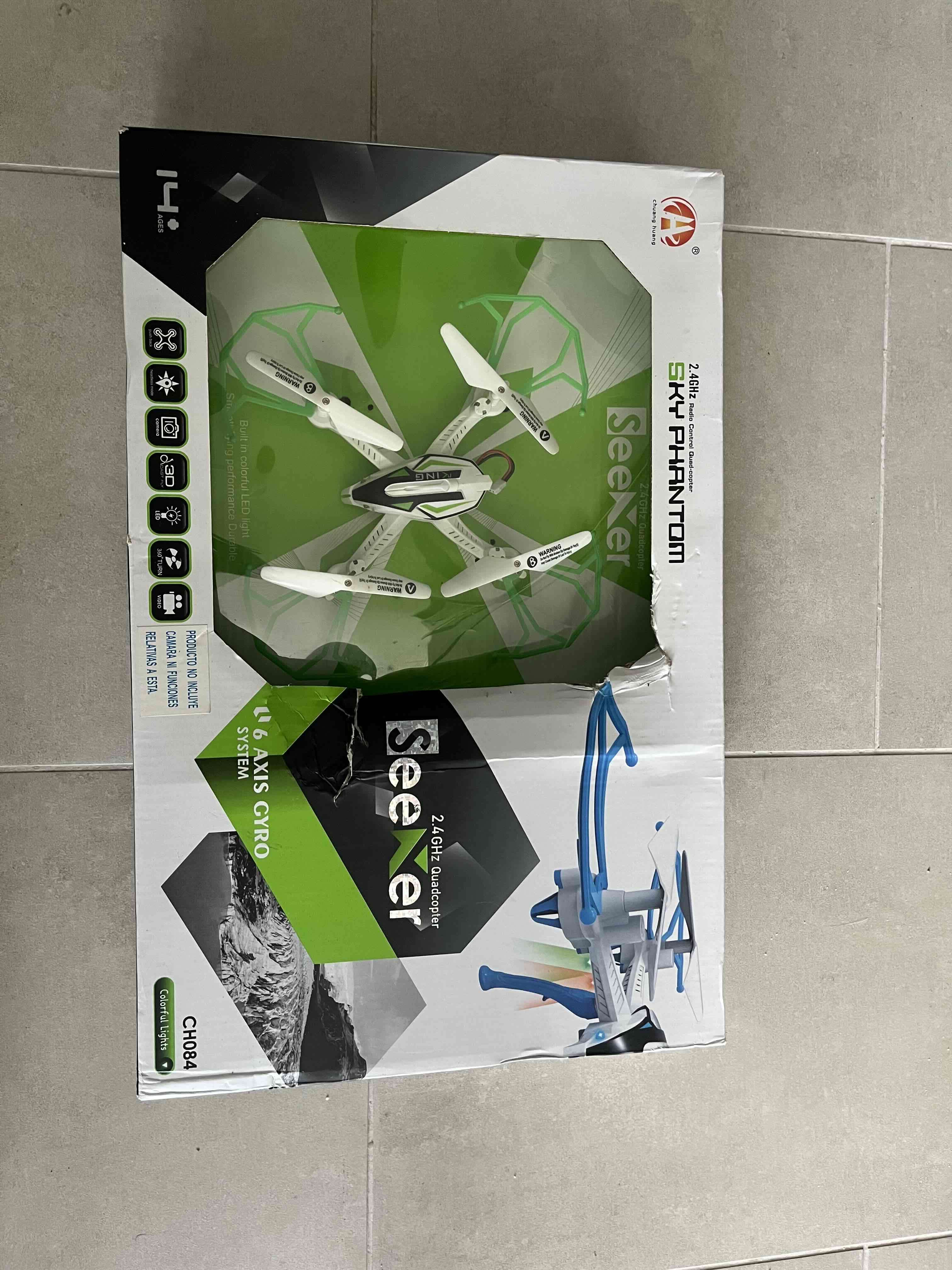 Drone King LED blanco y verde - 2