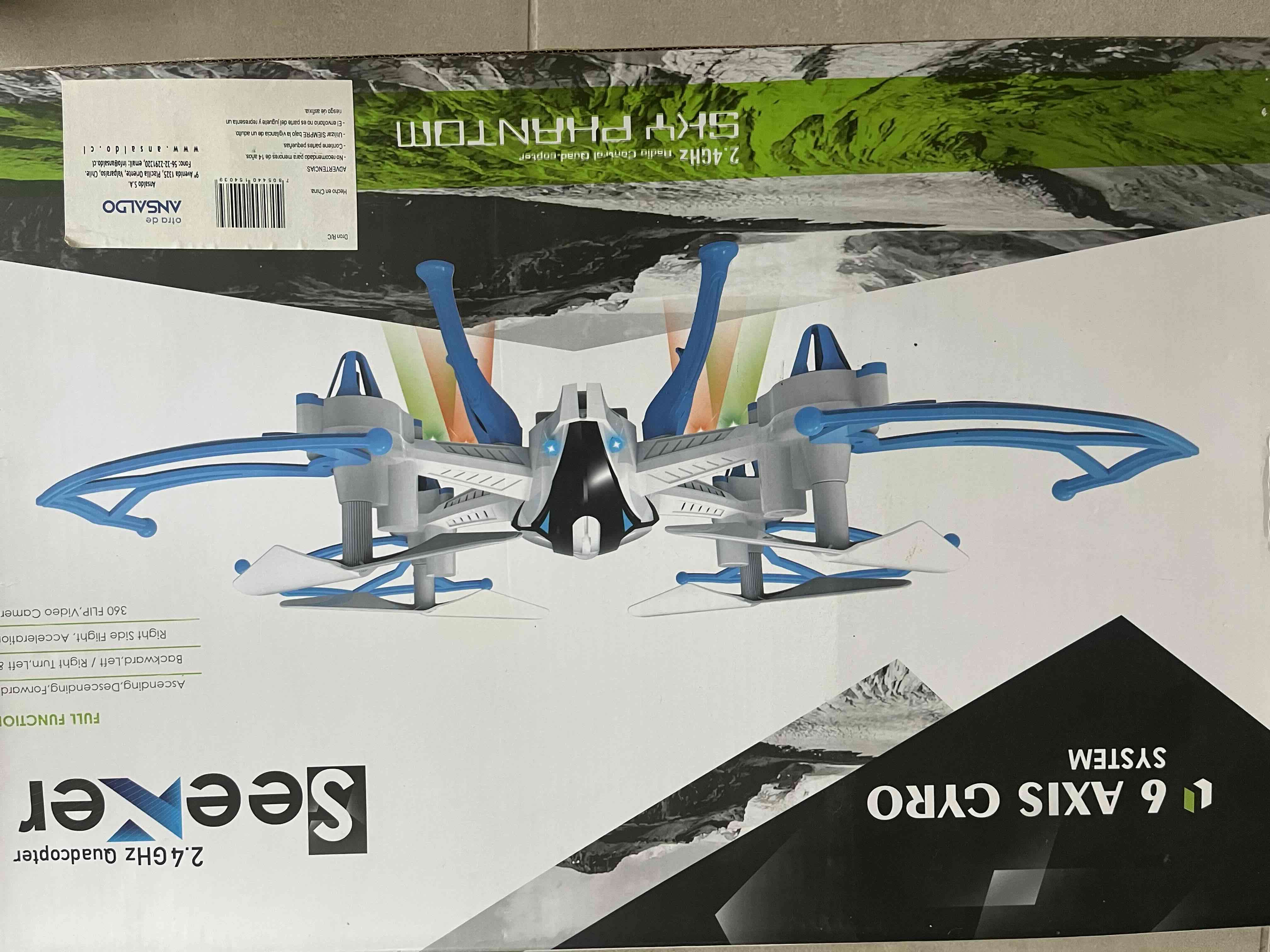 Drone King LED blanco y verde - 3