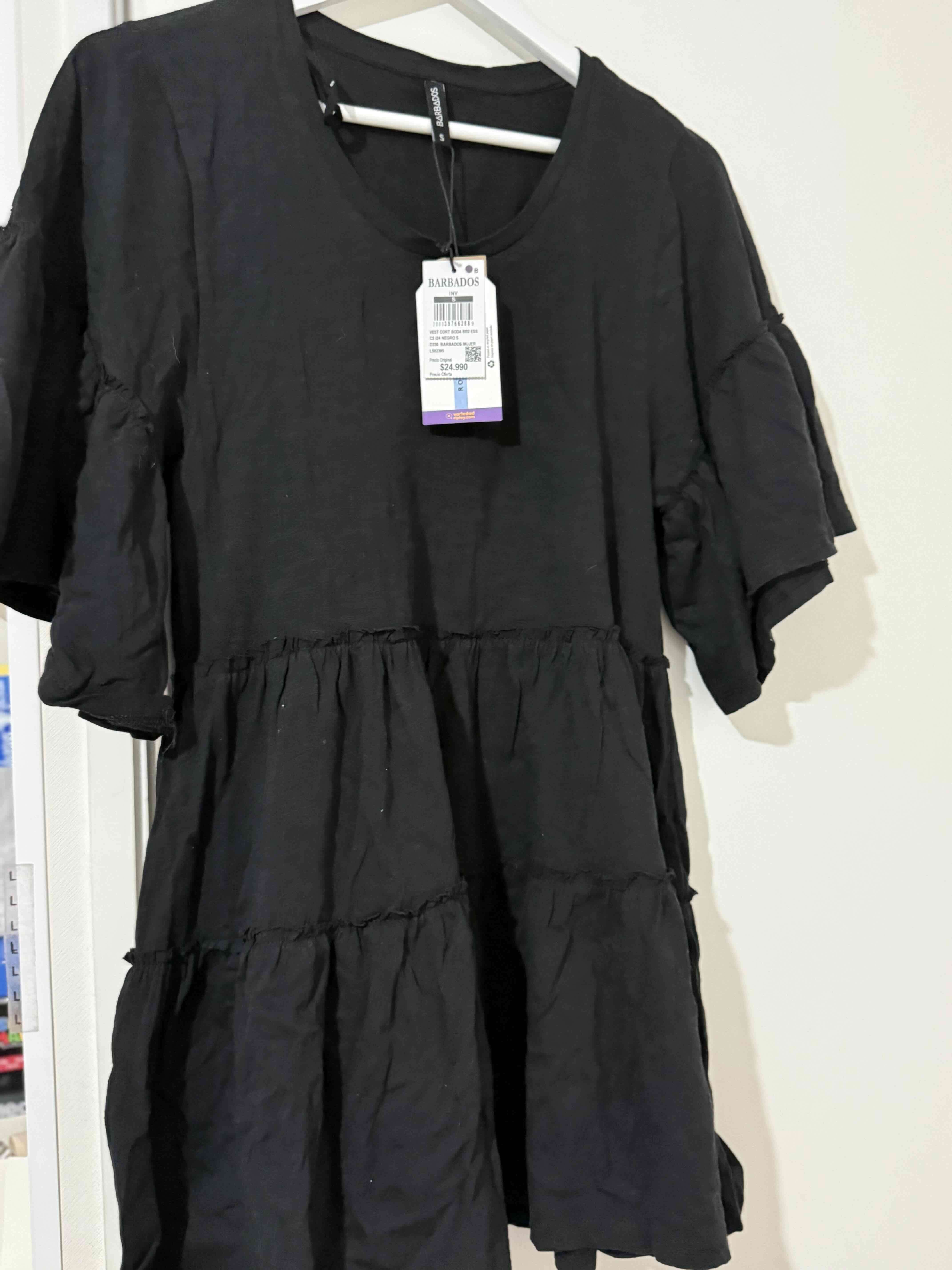 Vestido negro Barbados con etiquetas