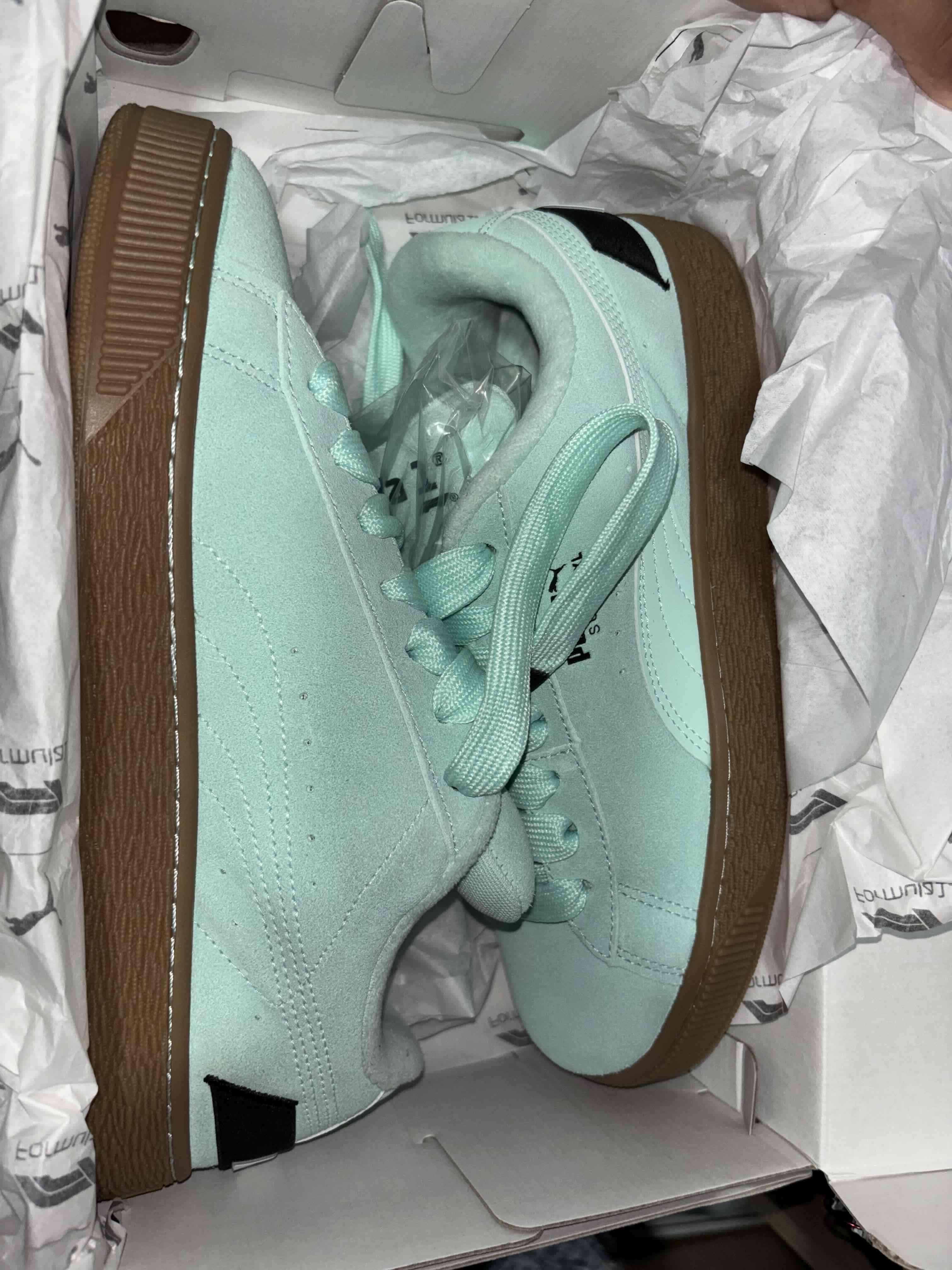 Zapatillas verde menta Puma Suede F1 - 3