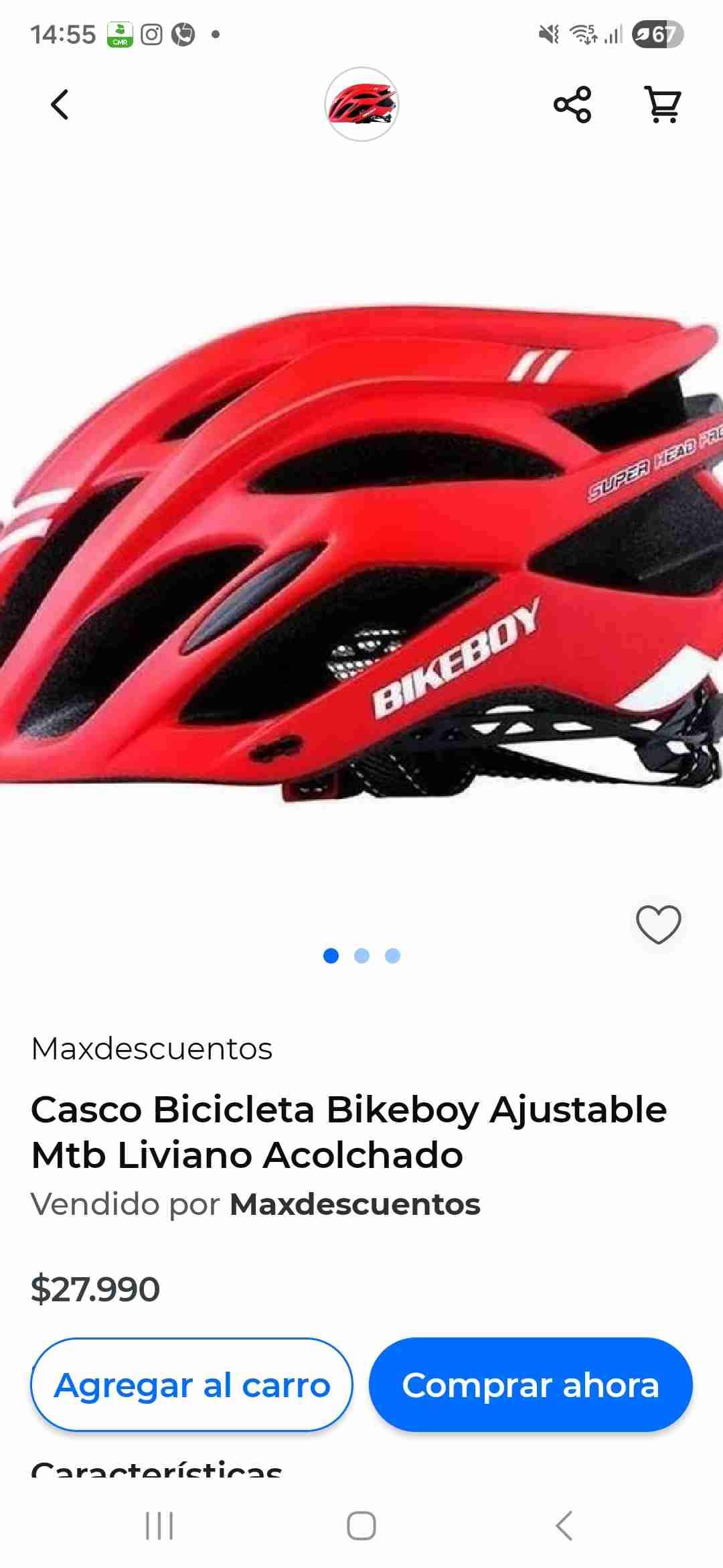 Casco bicicleta Bikeboy rojo
