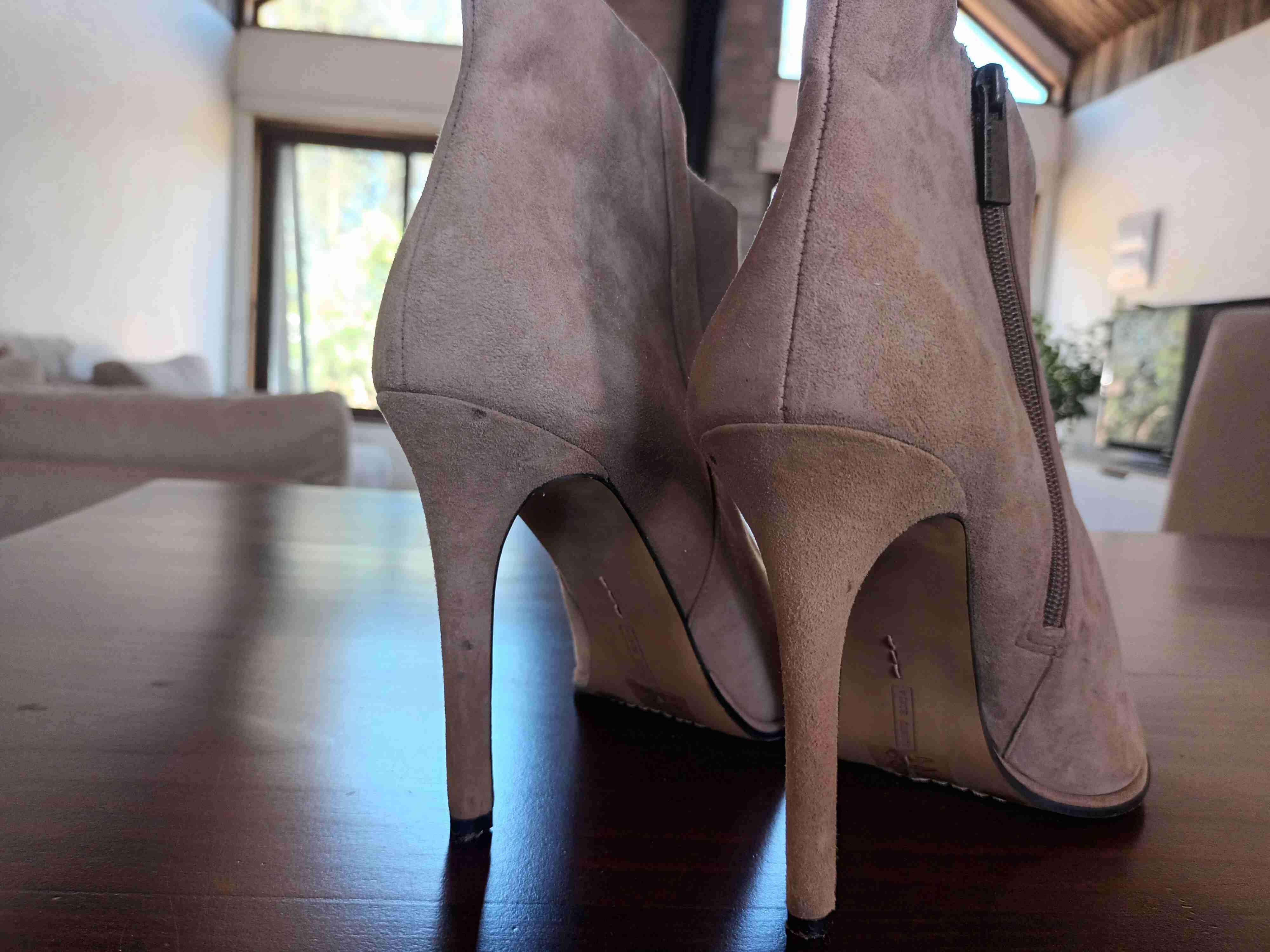 Botines de tacón beige - miniatura 3