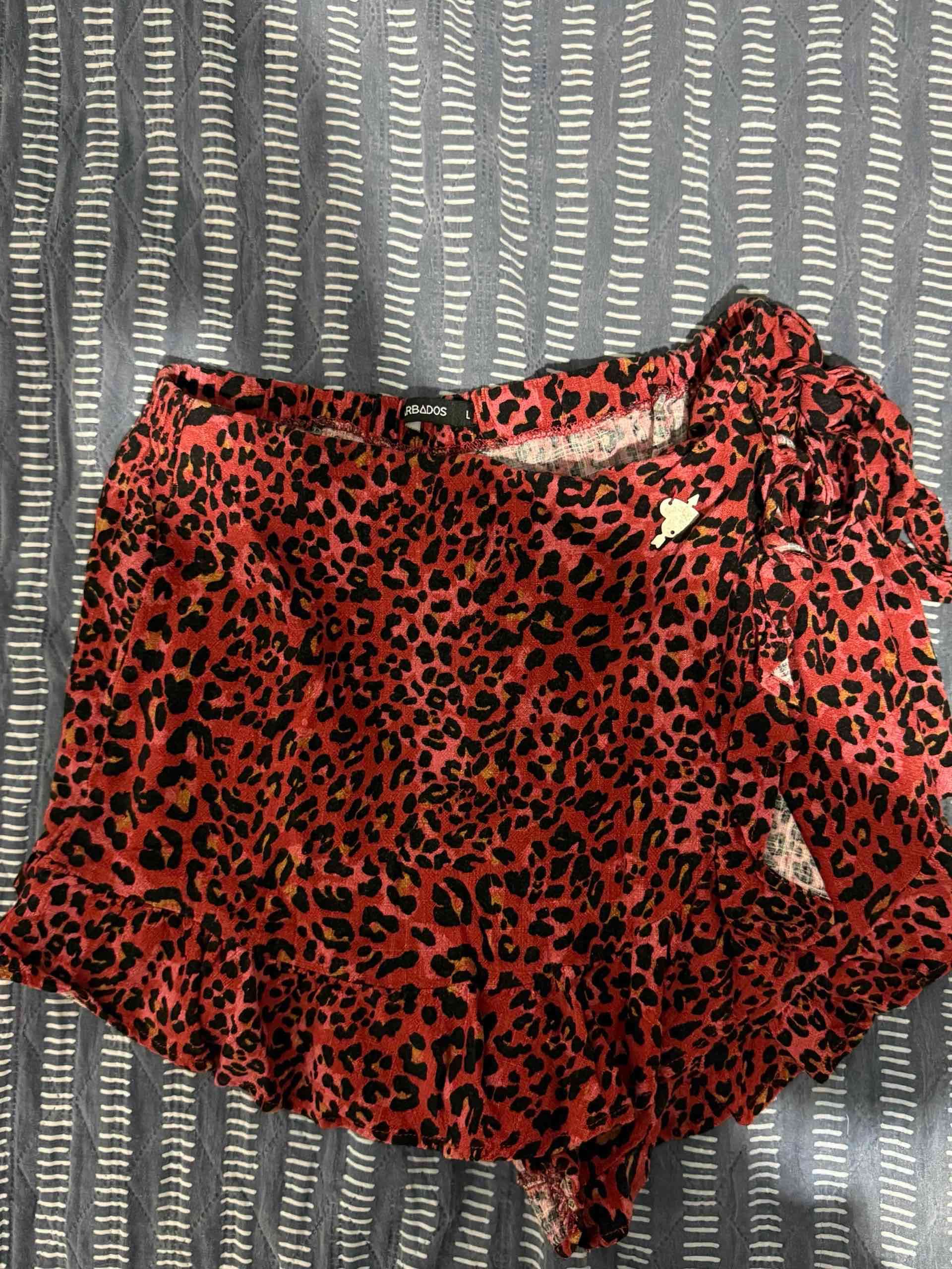 Falda Shorts animal print rojos