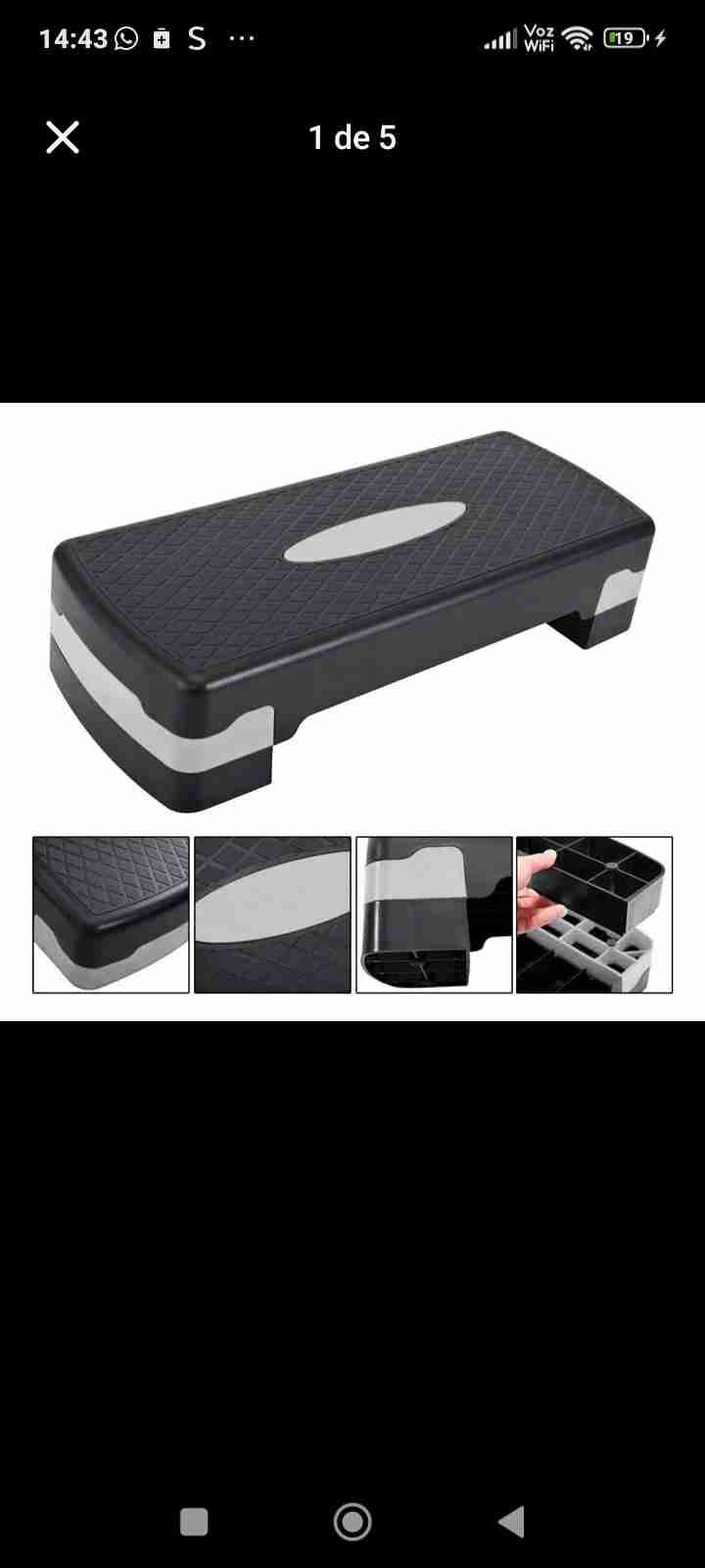 Step  de aeróbicos negro