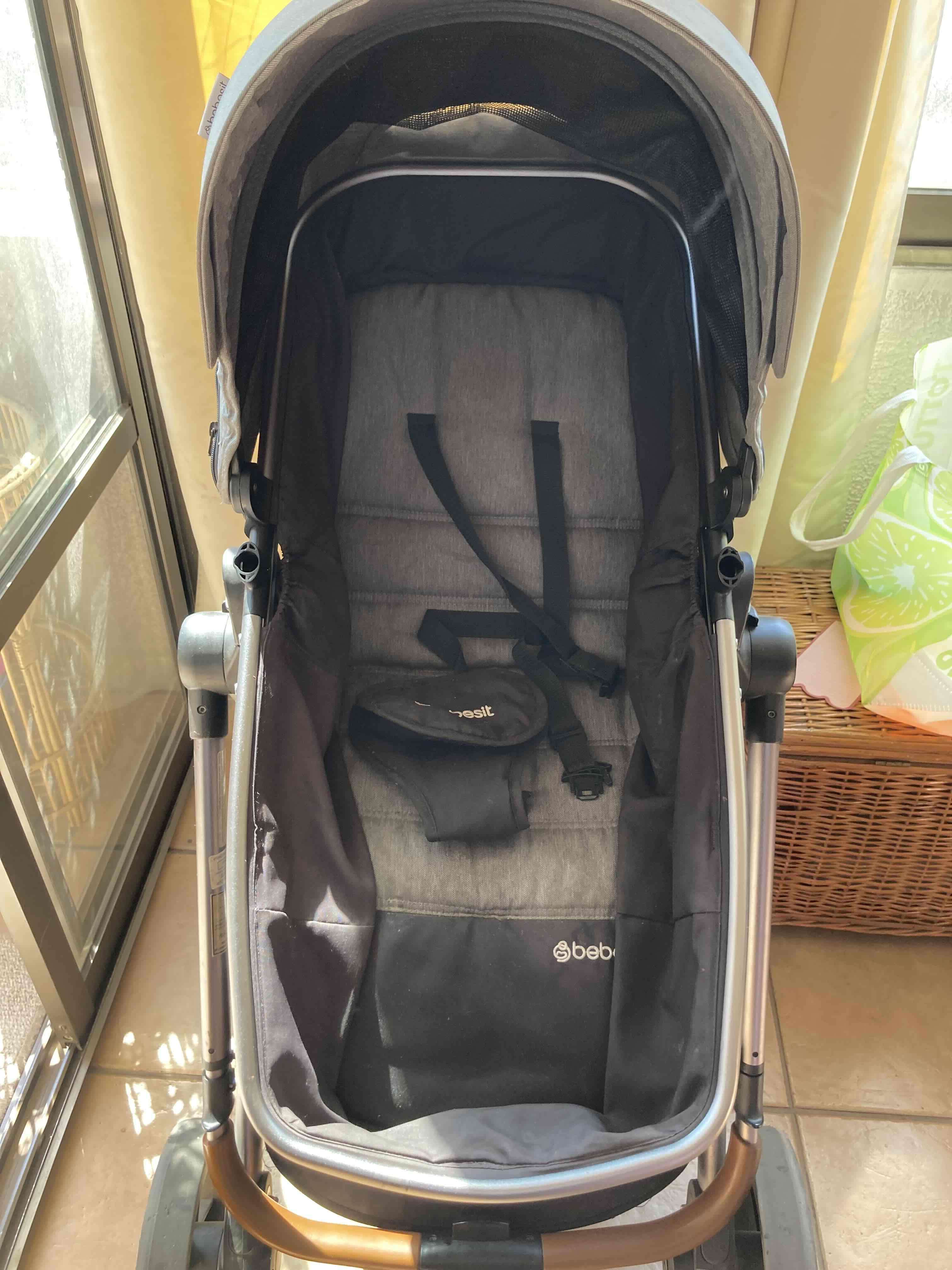 Coche de bebé gris oscuro - miniatura 2