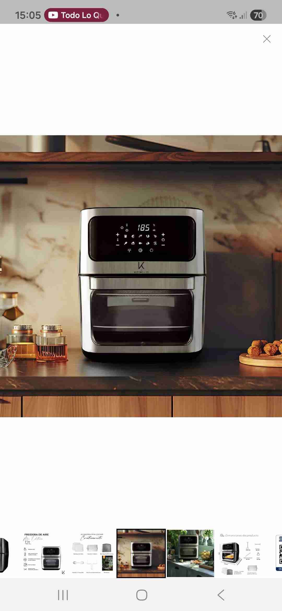 Freidora de aire Kitchen 12L