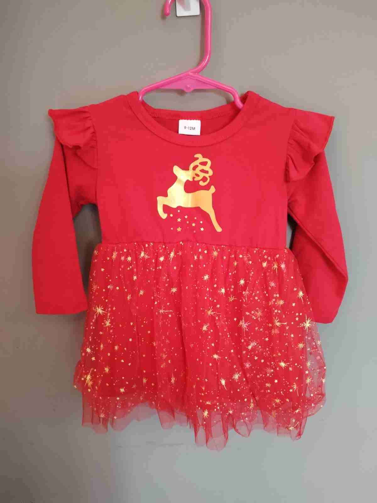 Vestido niña navidad 9 a 12 meses