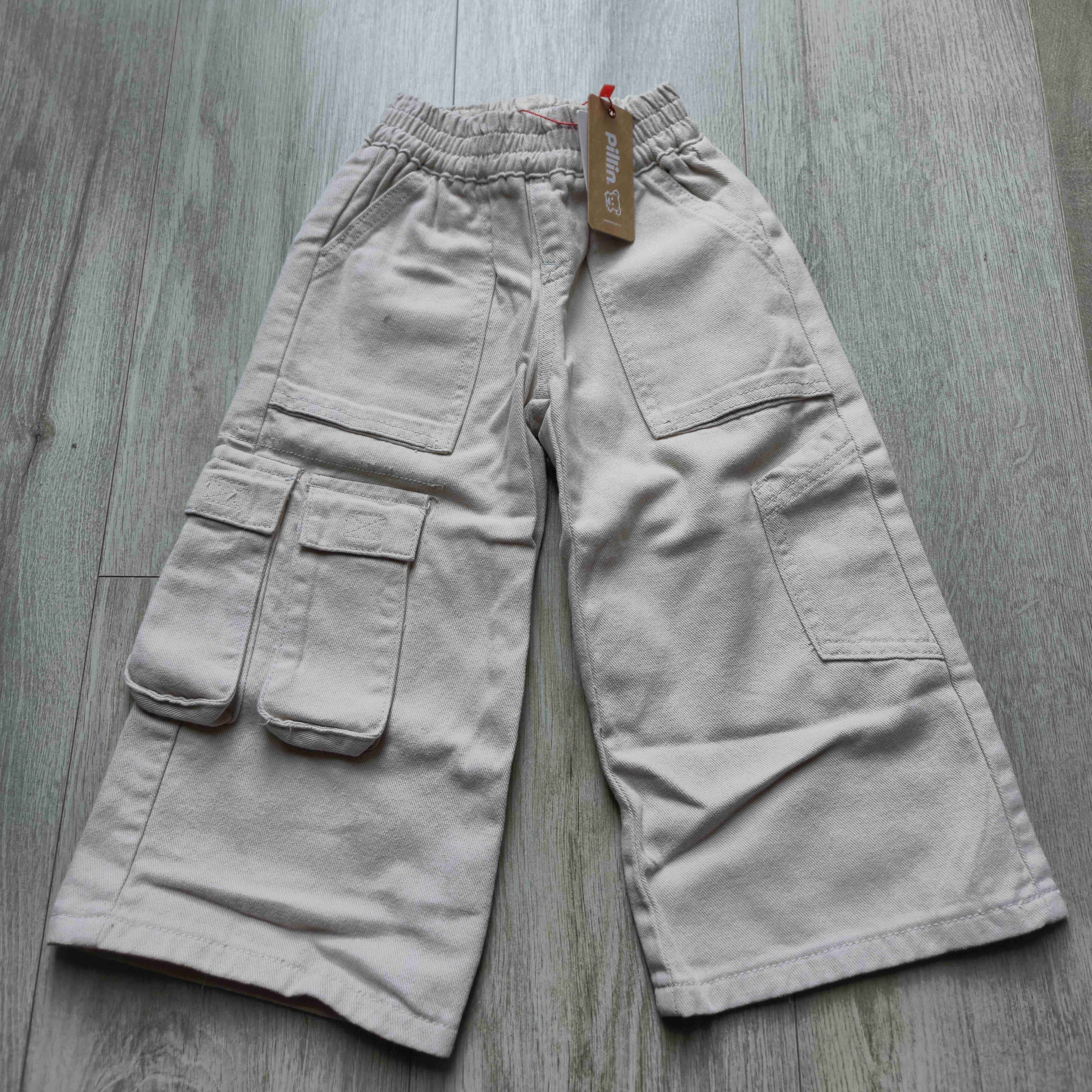 Pantalón cargo beige niña pillin