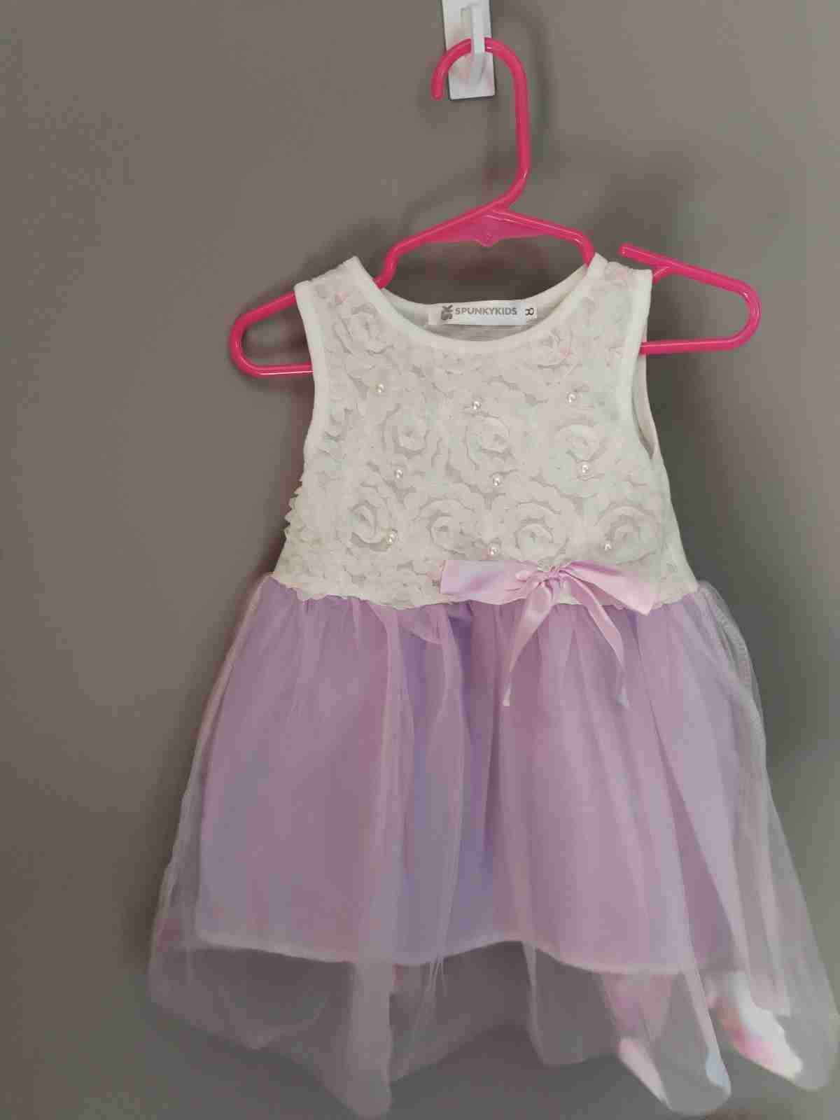 Vestido infantil lila 3 a 6 meses