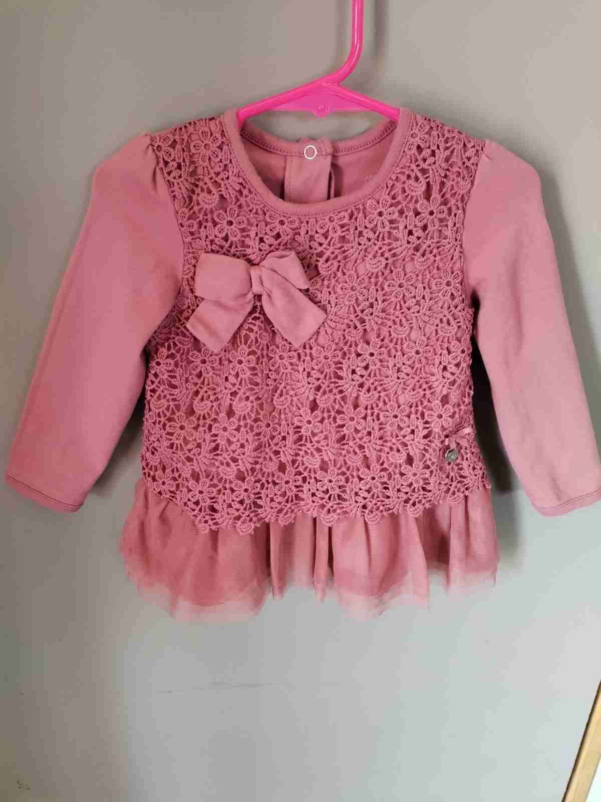 Vestido rosado bebé 3 a 6 meses