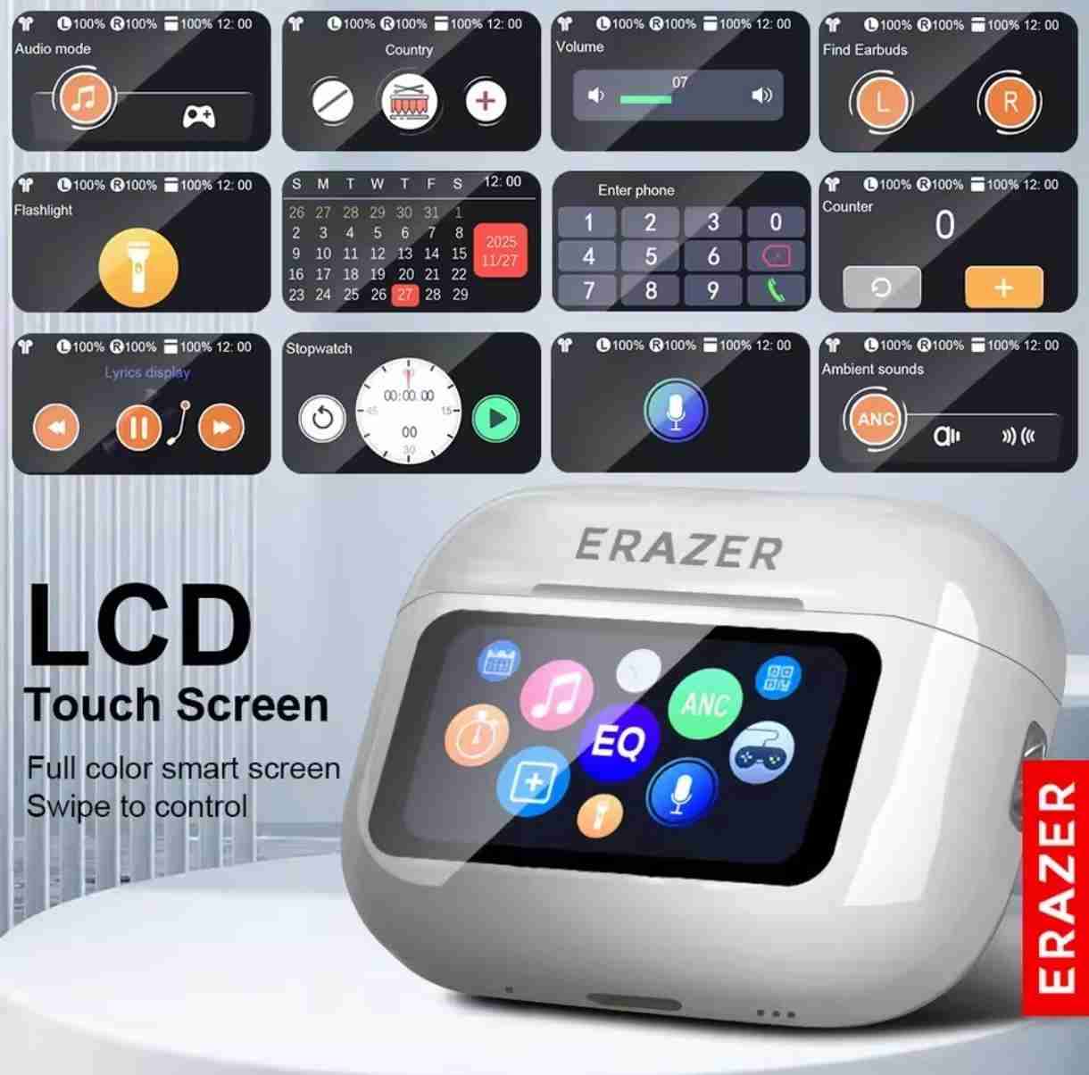 Audifonos bluetooth  con pantalla táctil - miniatura 2