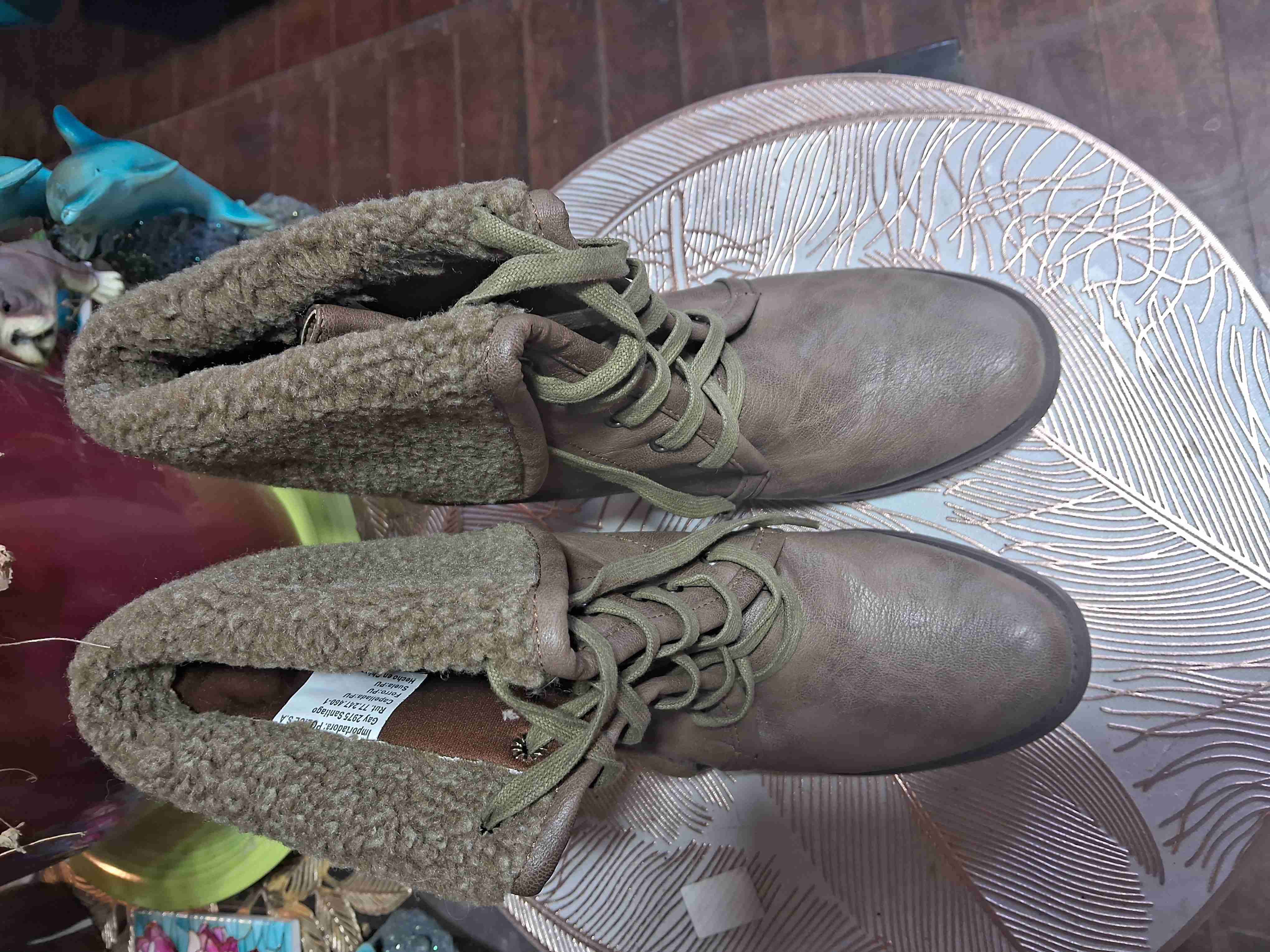 Botas de mujer marrones con forro - miniatura 2