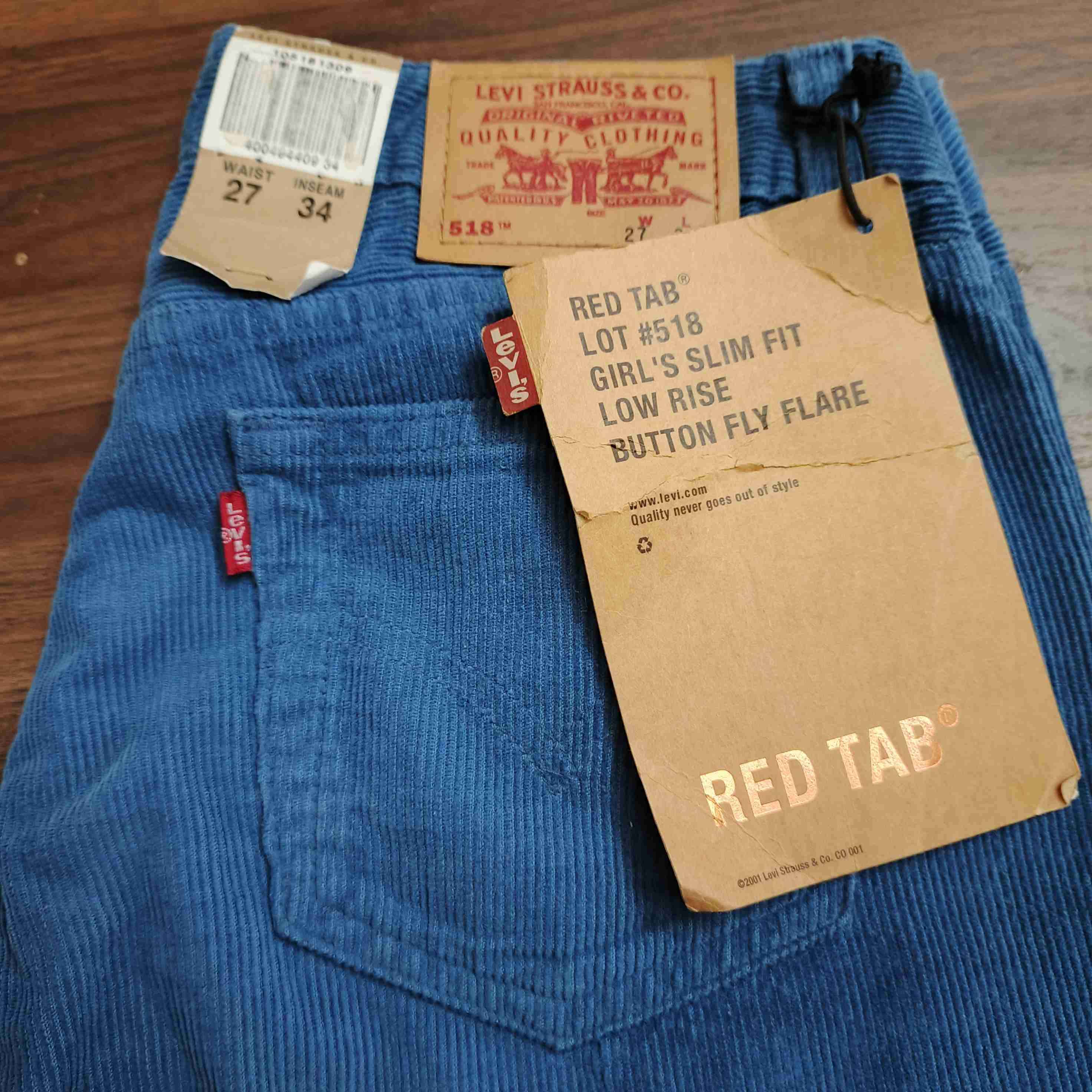 Pantalon de cotelé años 90 original - miniatura 3