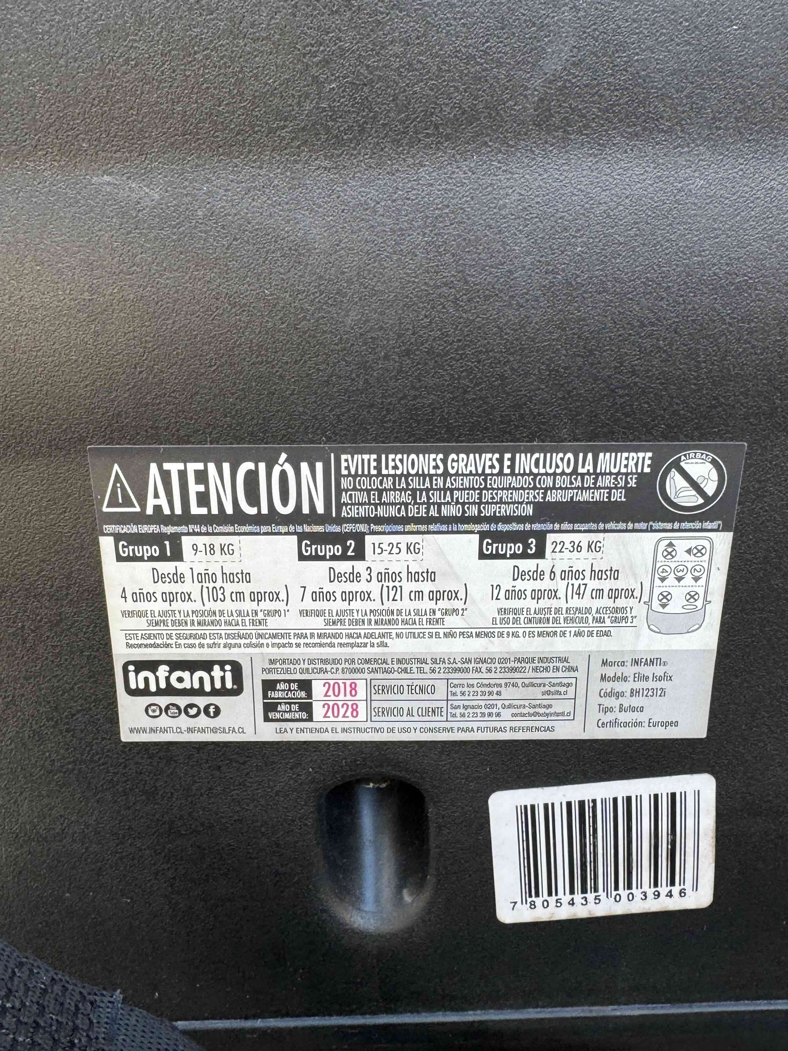 Silla de auto Infanti SPS negra - miniatura 5