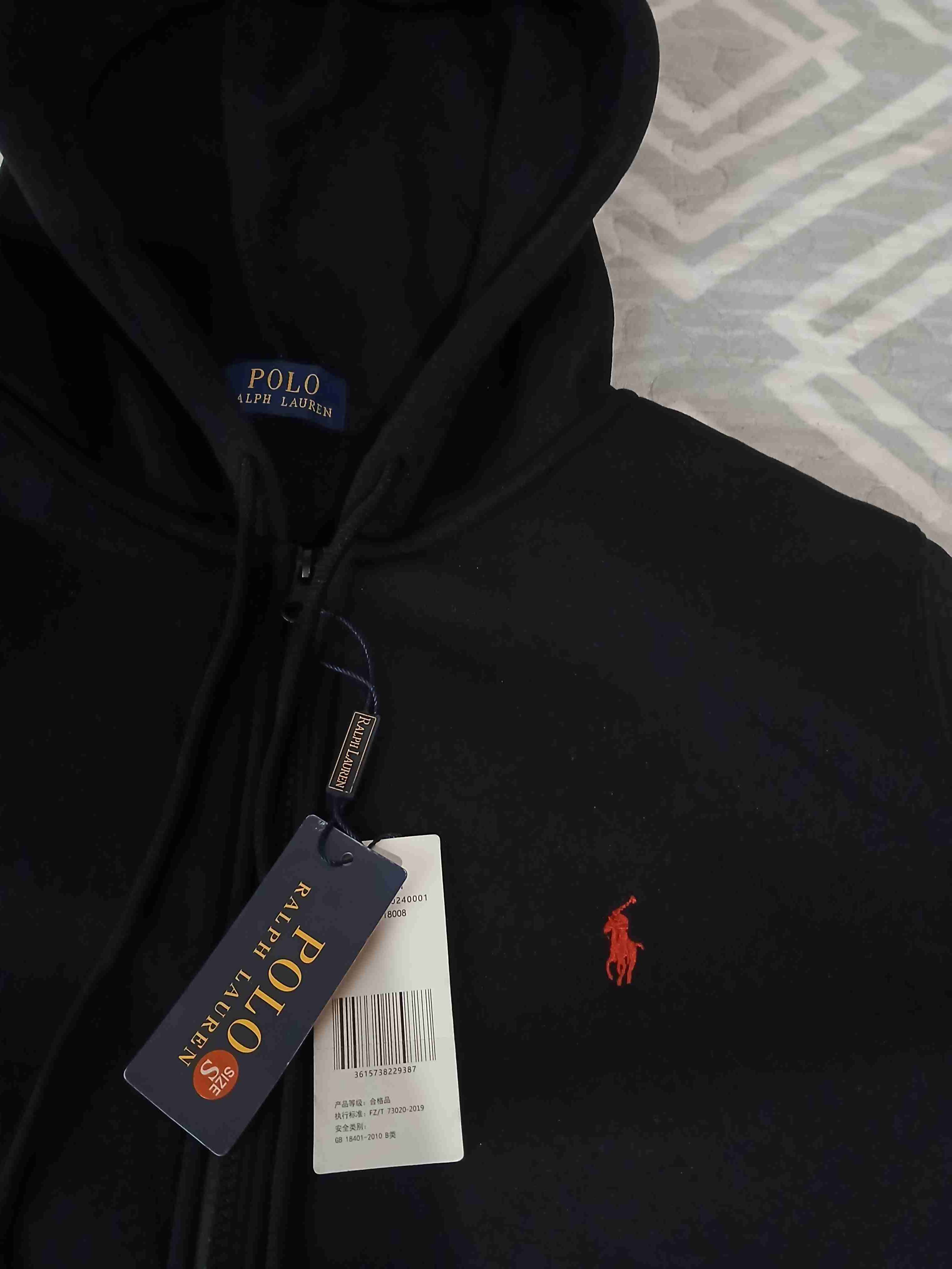 Polerón negro con capucha Polo - miniatura 2