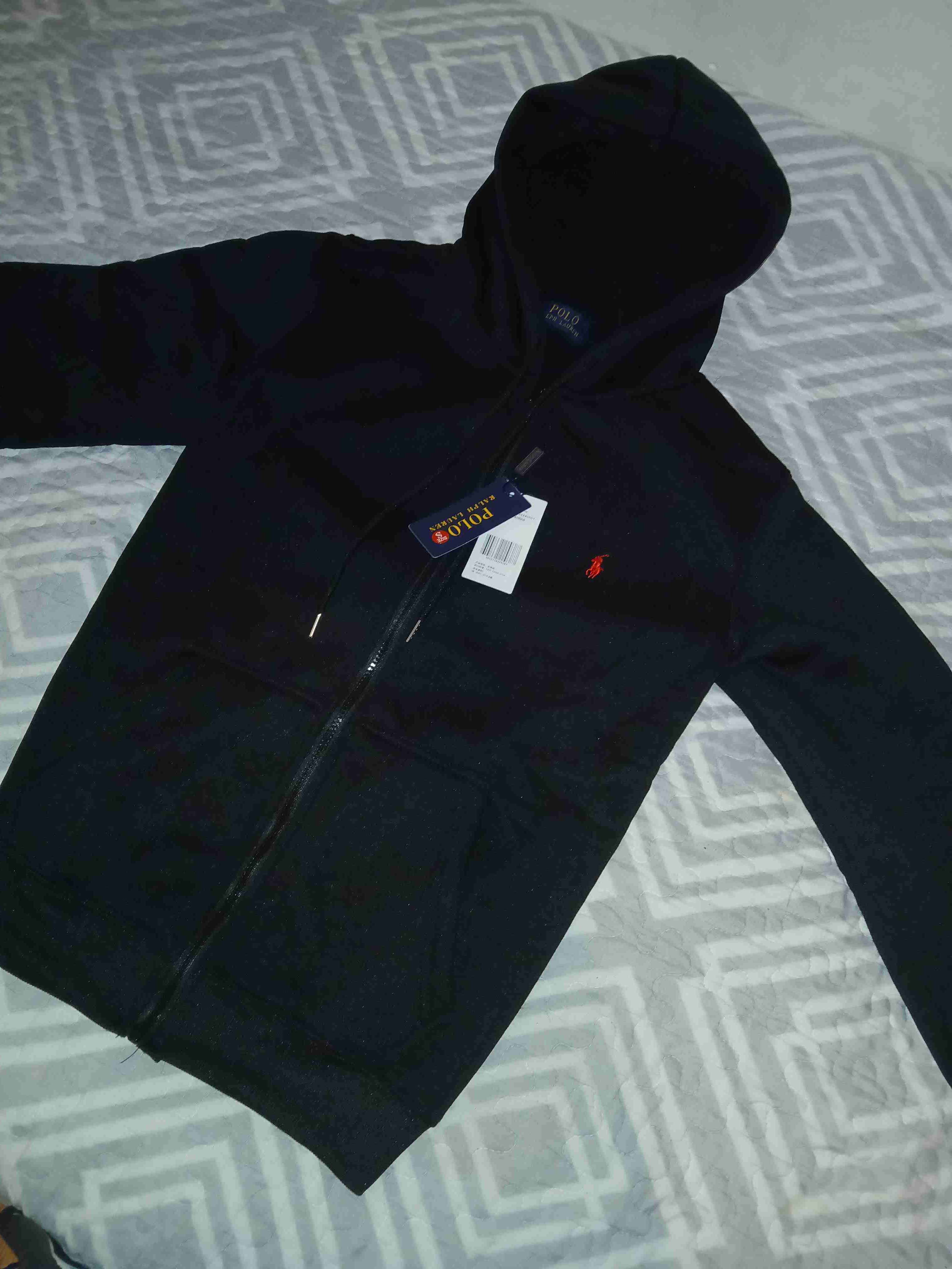 Polerón negro con capucha Polo - miniatura 3