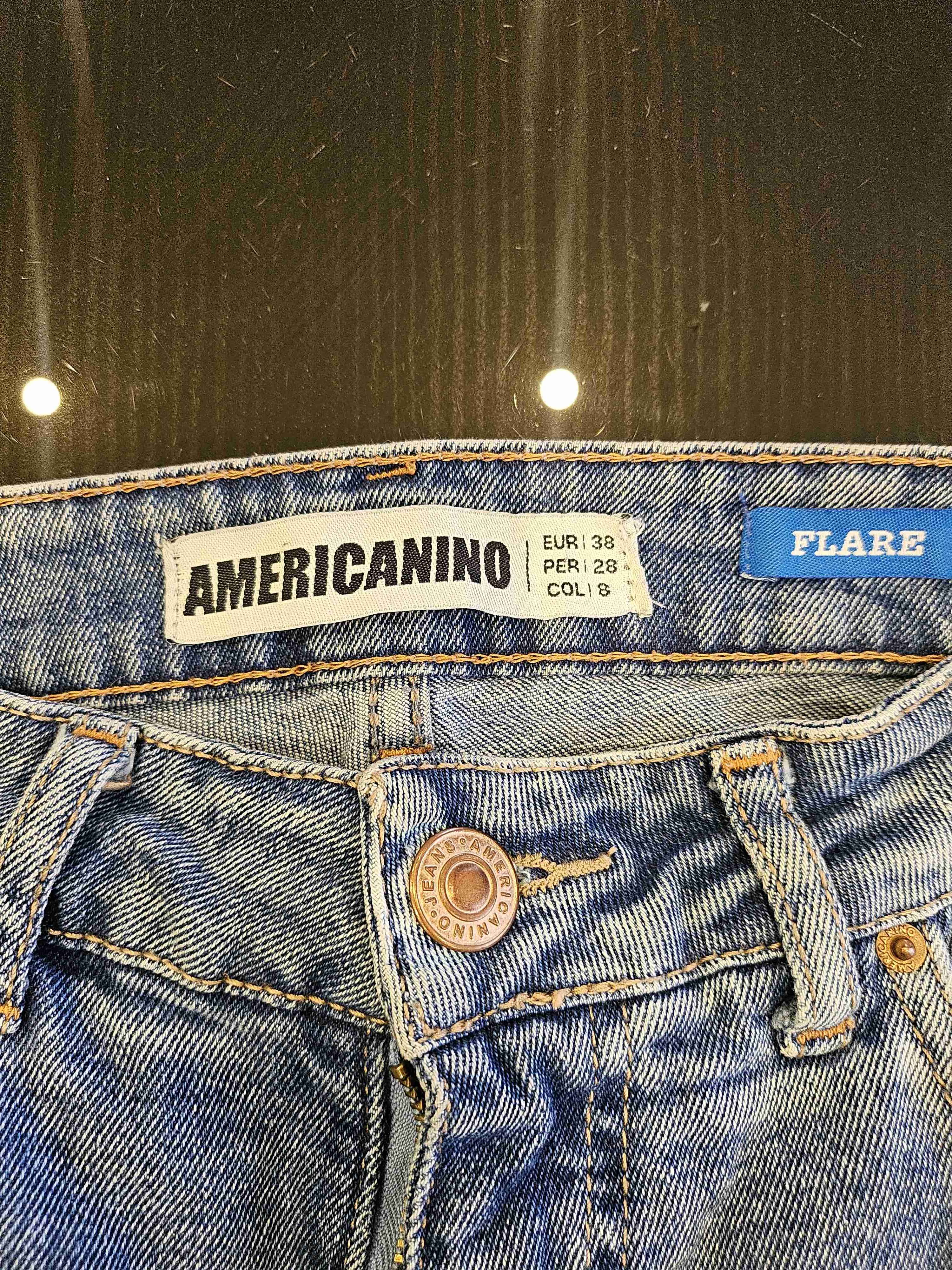 Jeans flare celeste - miniatura 3