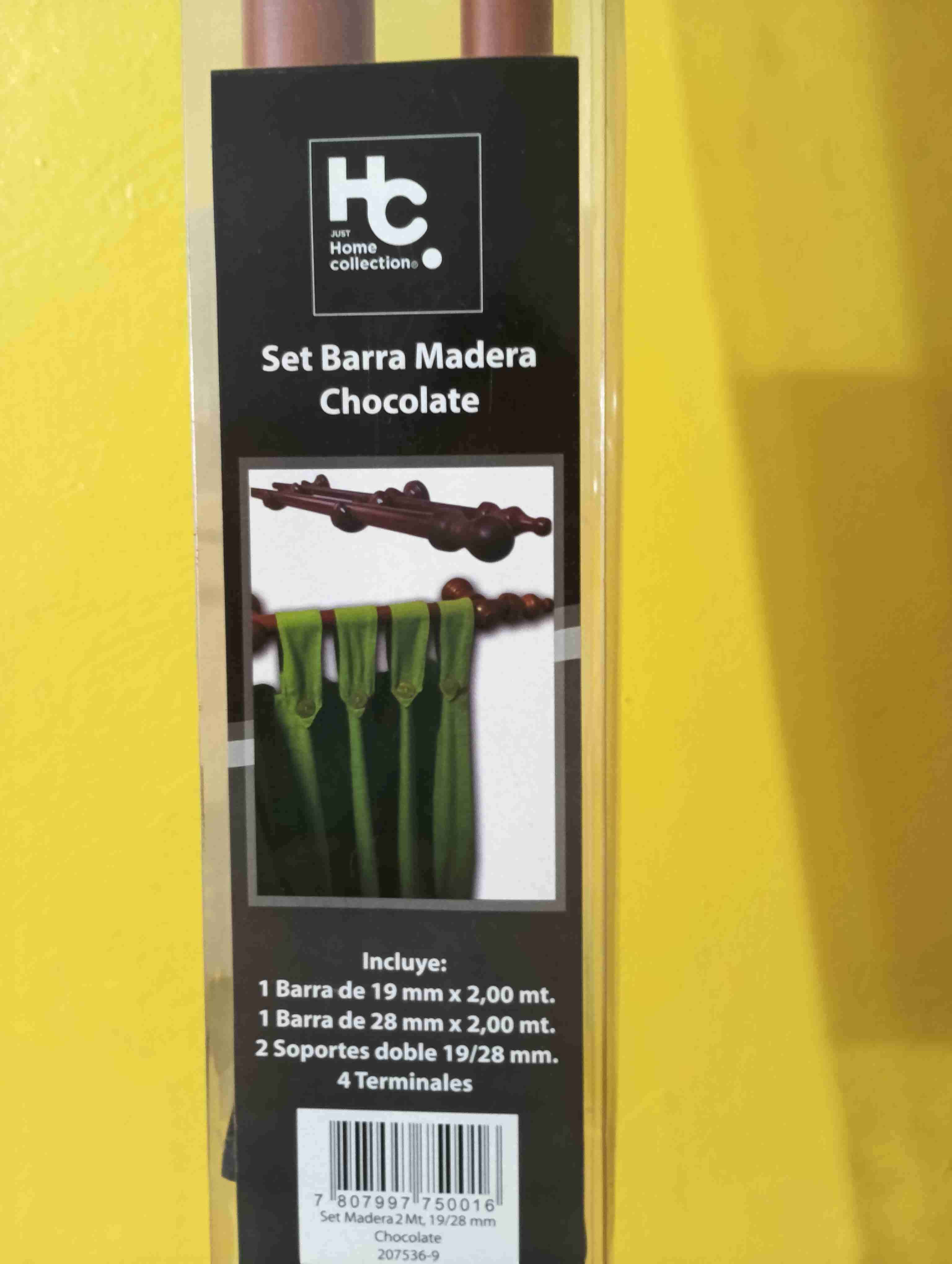 Set de barras para cortinas chocolate - miniatura 2