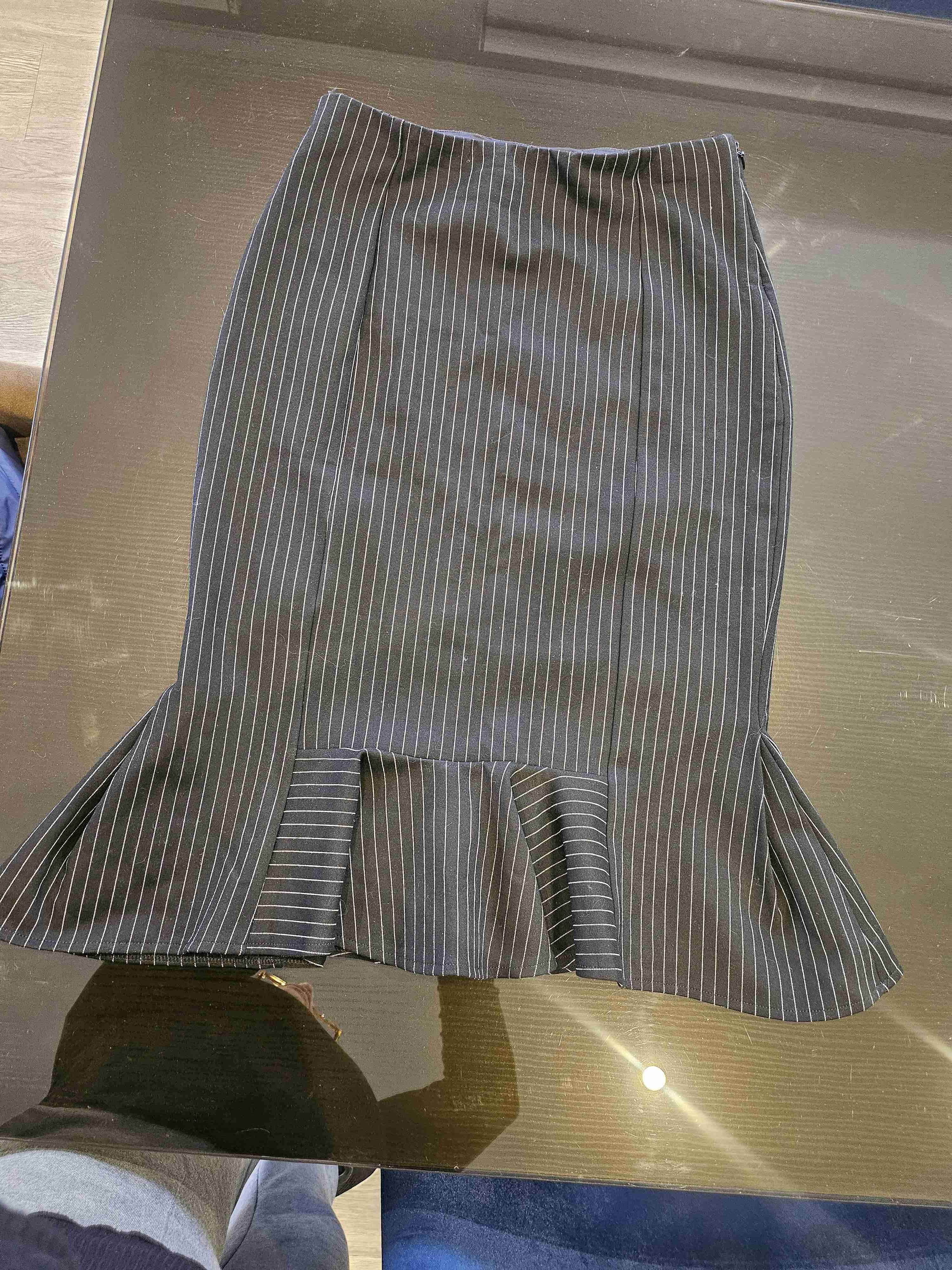 Falda tubo rayada negra - miniatura 2