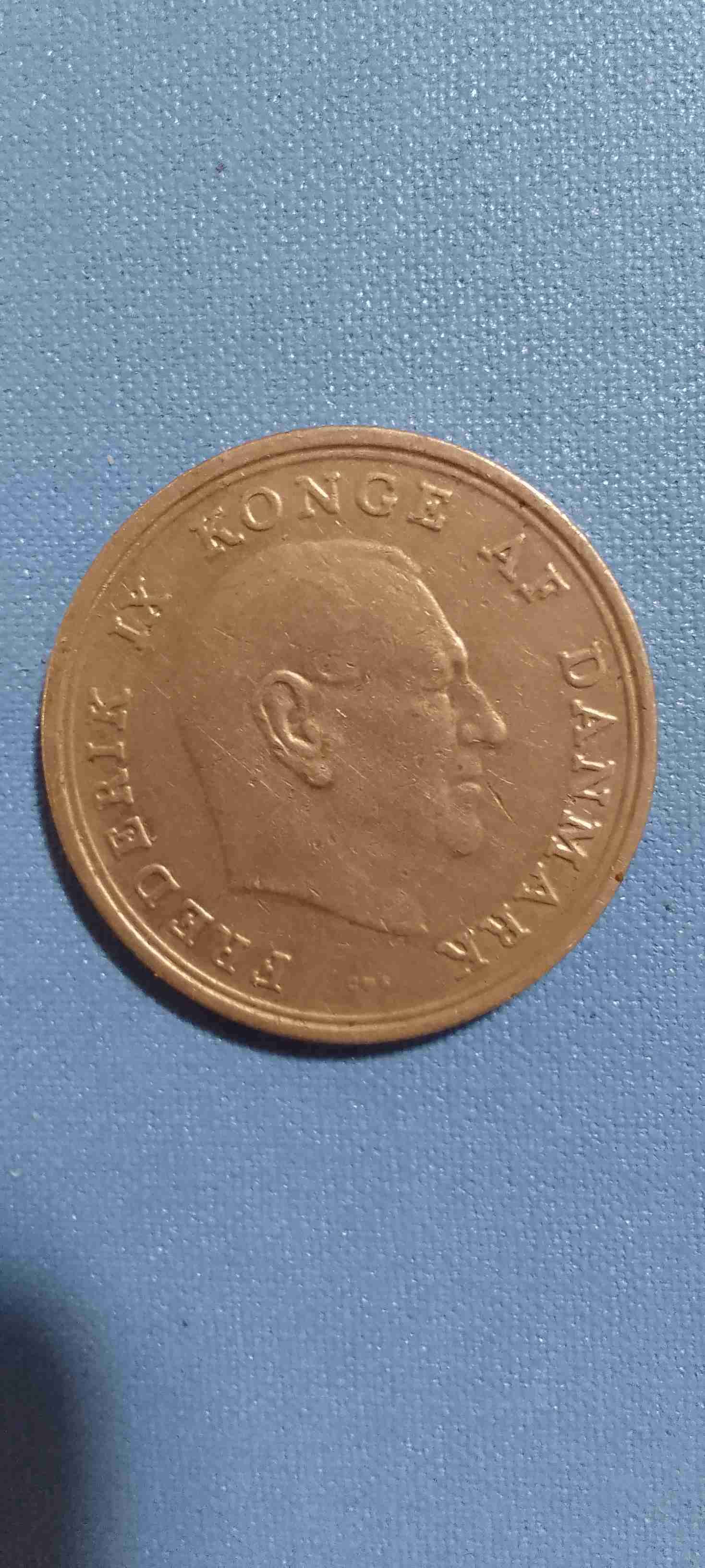 Moneda Dinamarca 1 corona 1967