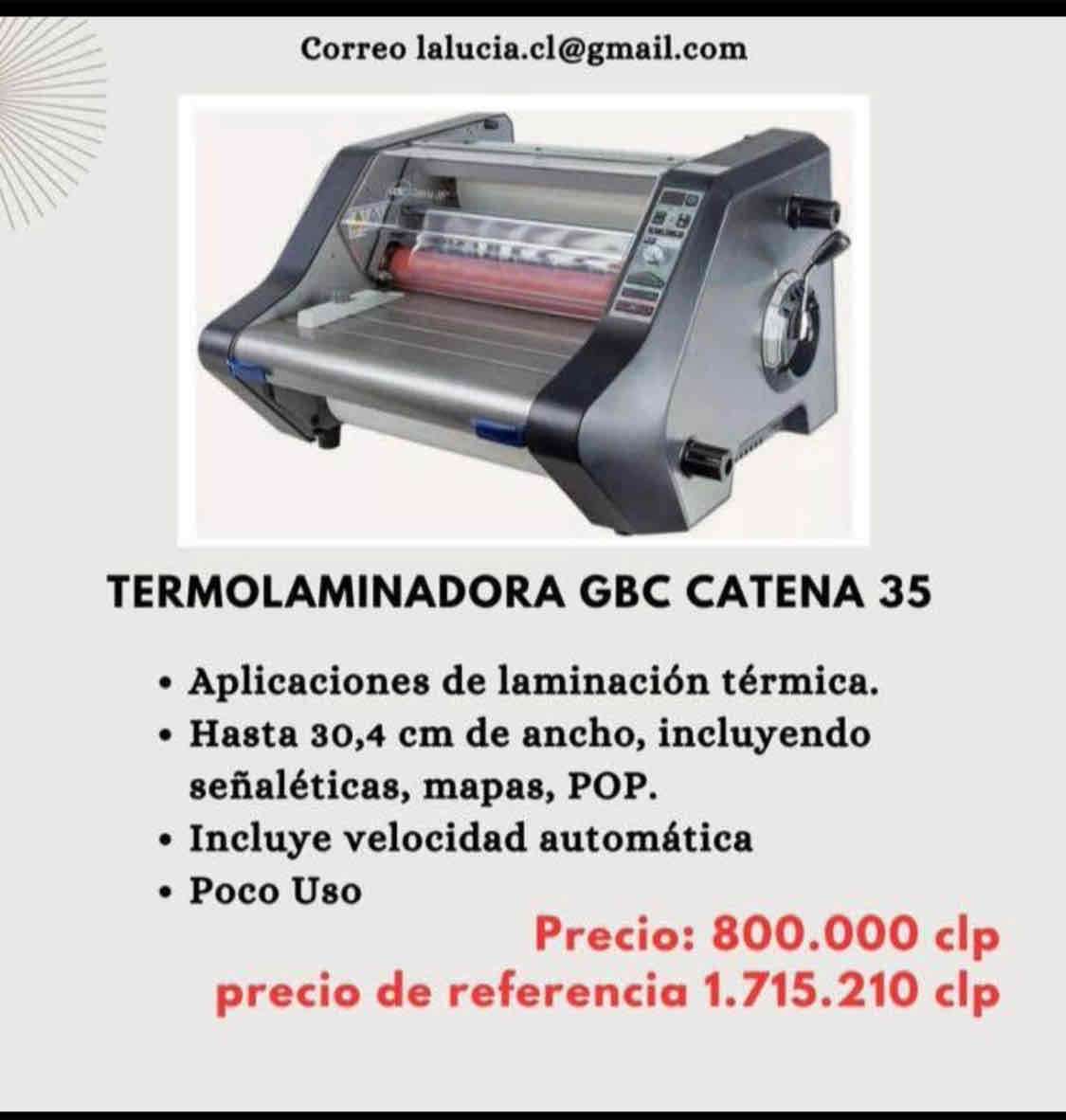 Termolaminadora GBC Catena 35