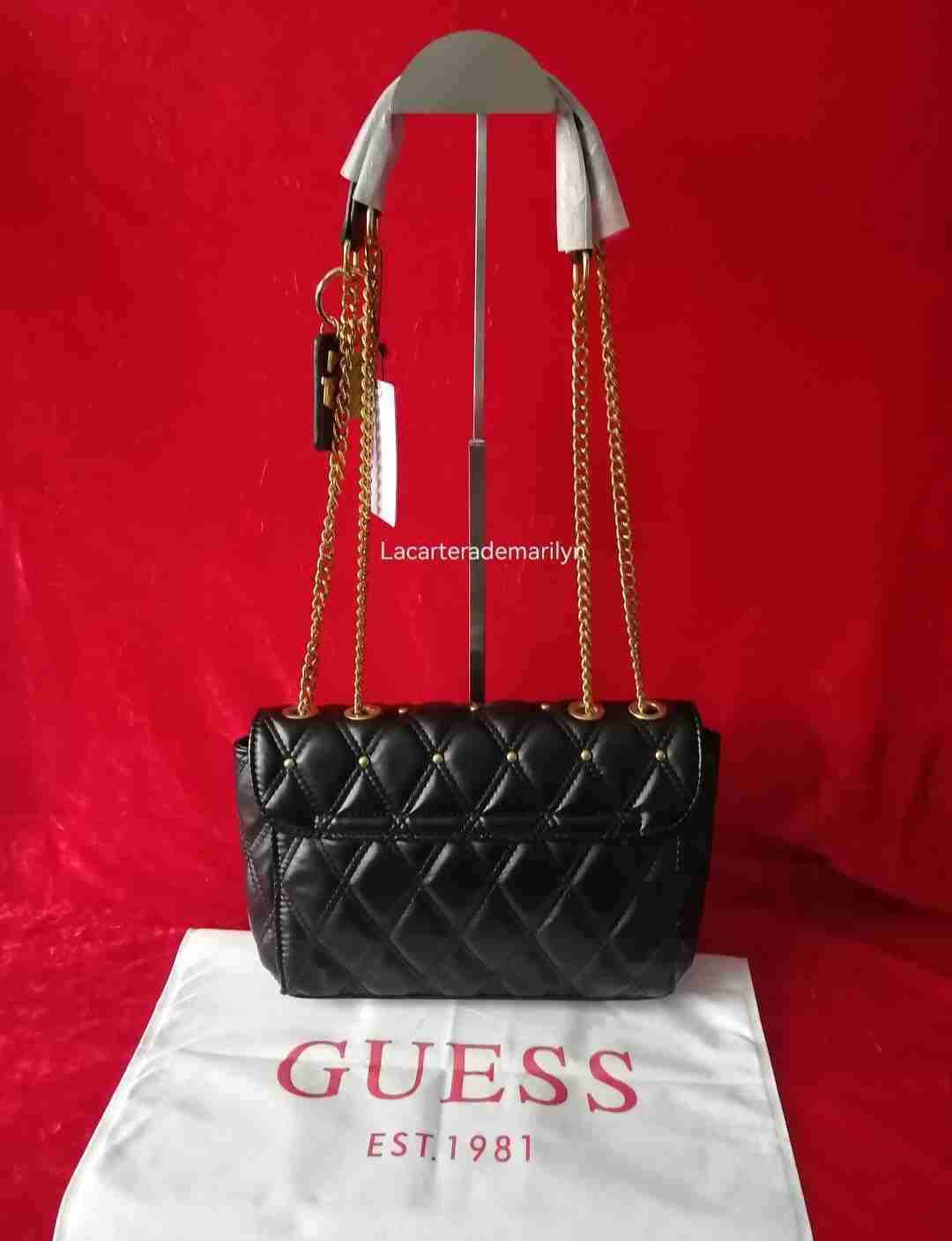 Cartera negra Guess con cadena - miniatura 3