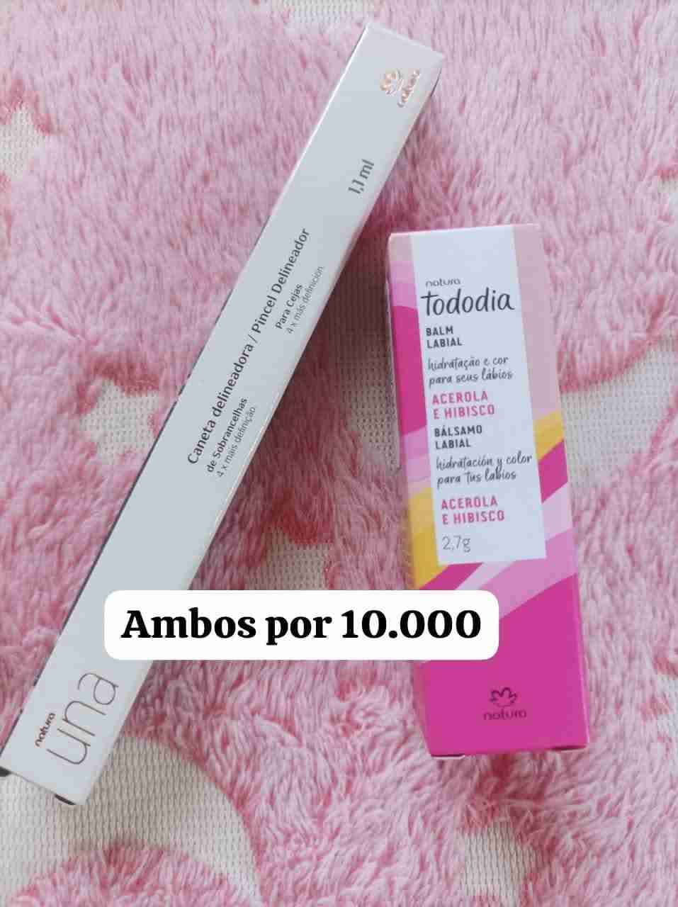 Bálsamo labial y delineador de cejas  Natura