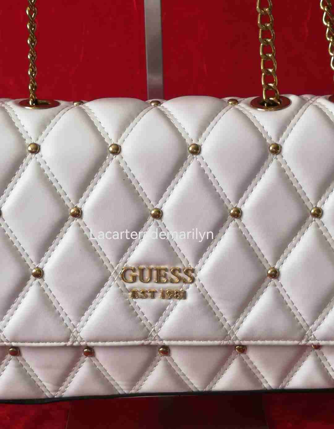 Cartera crossbody Guess blanca tachas - miniatura 4
