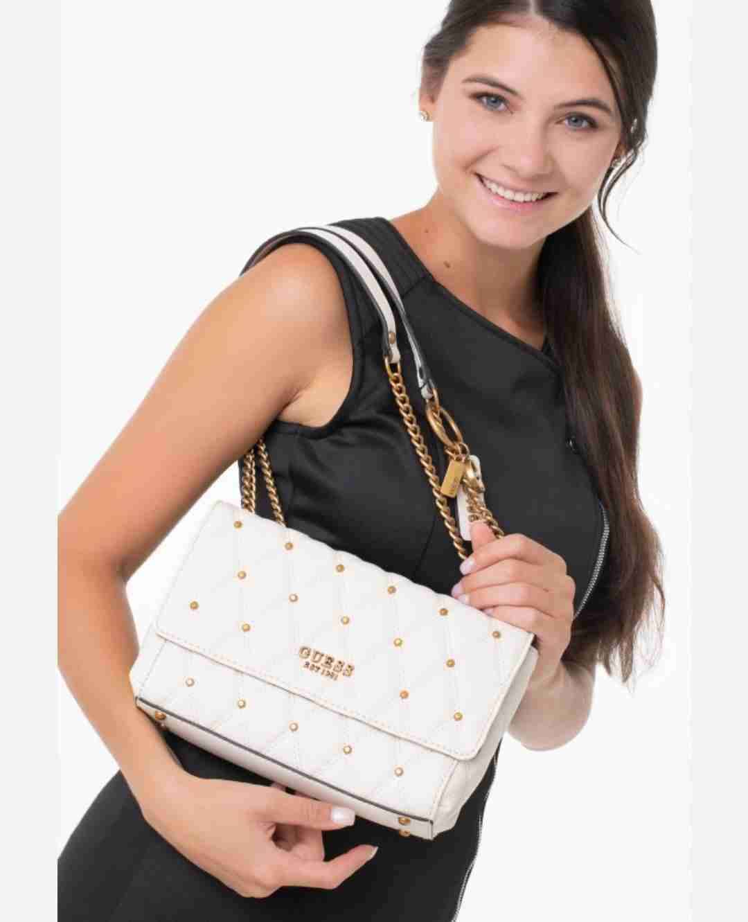 Cartera crossbody Guess blanca tachas - miniatura 6