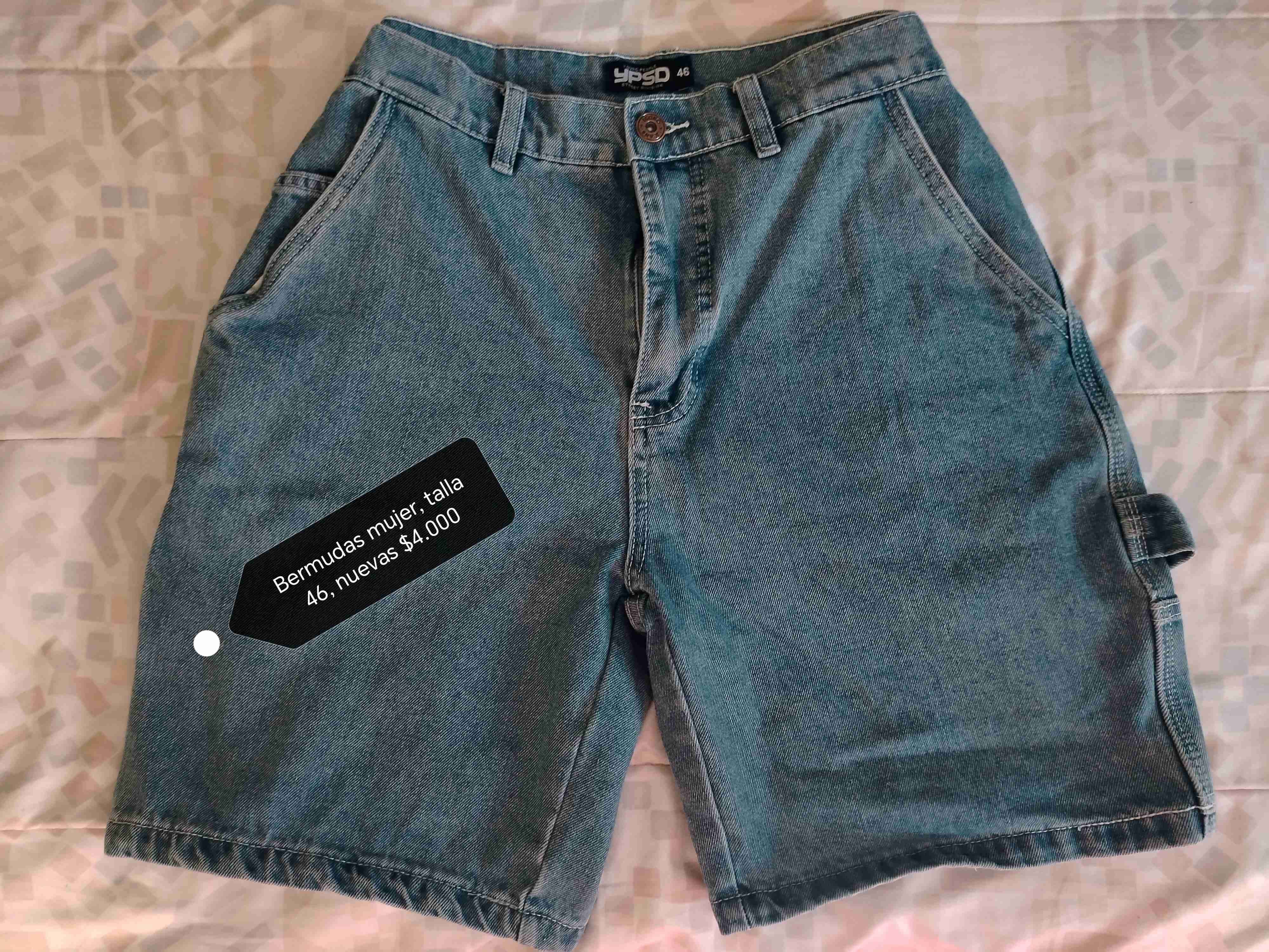 Bermuda mujer azul talla 46