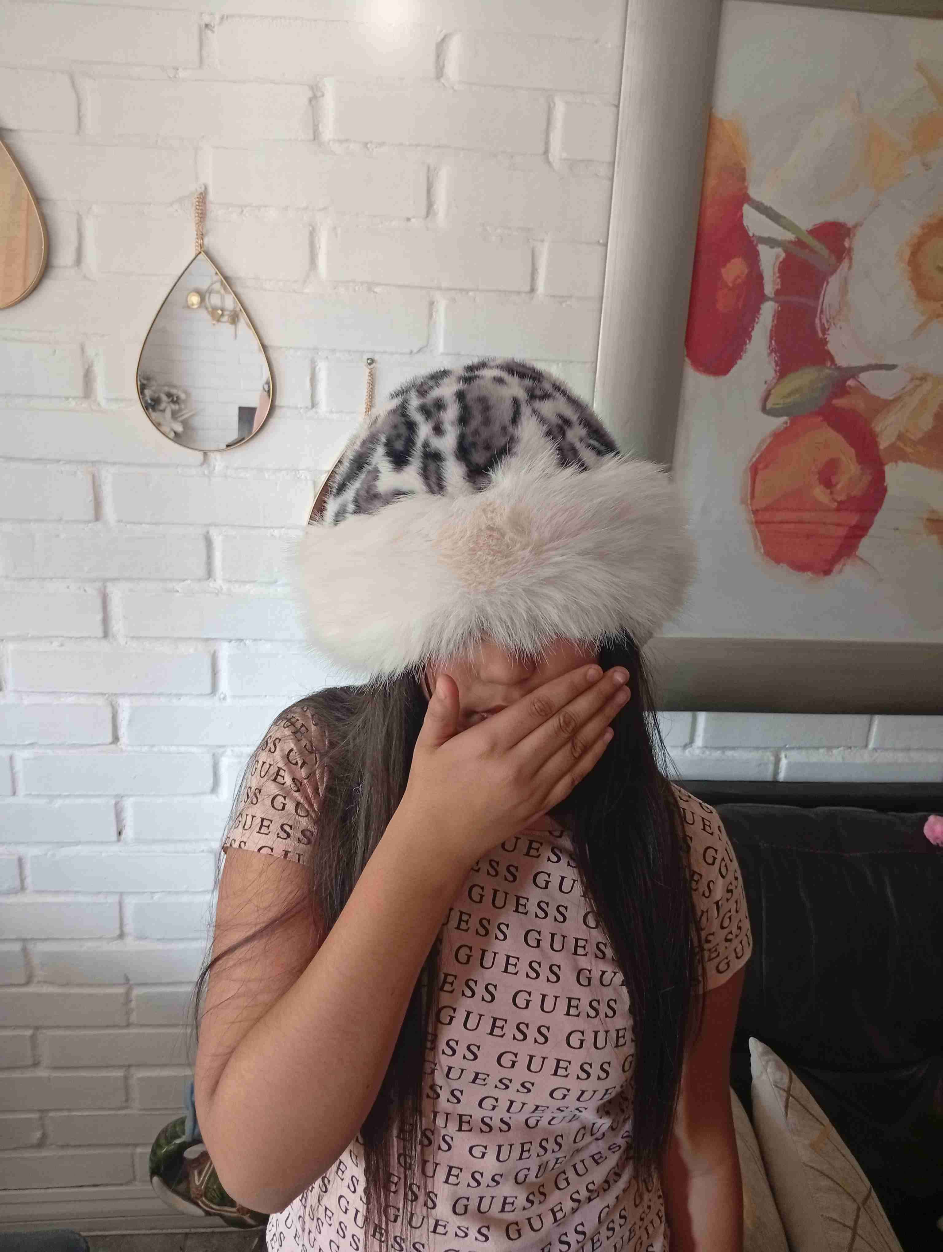 Gorro peludo estampado animal - miniatura 3