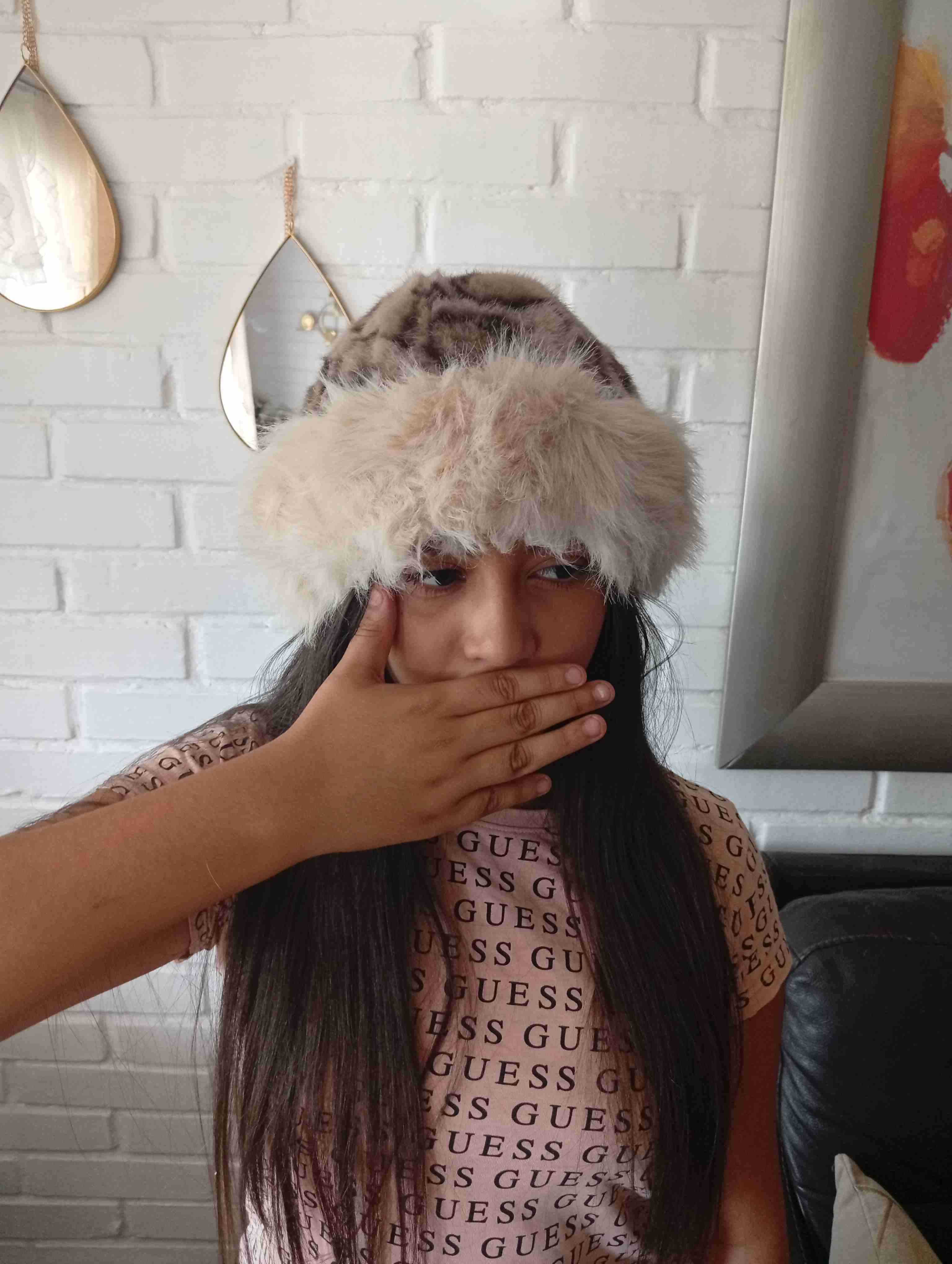 Gorro peludo estampado animal - miniatura 4