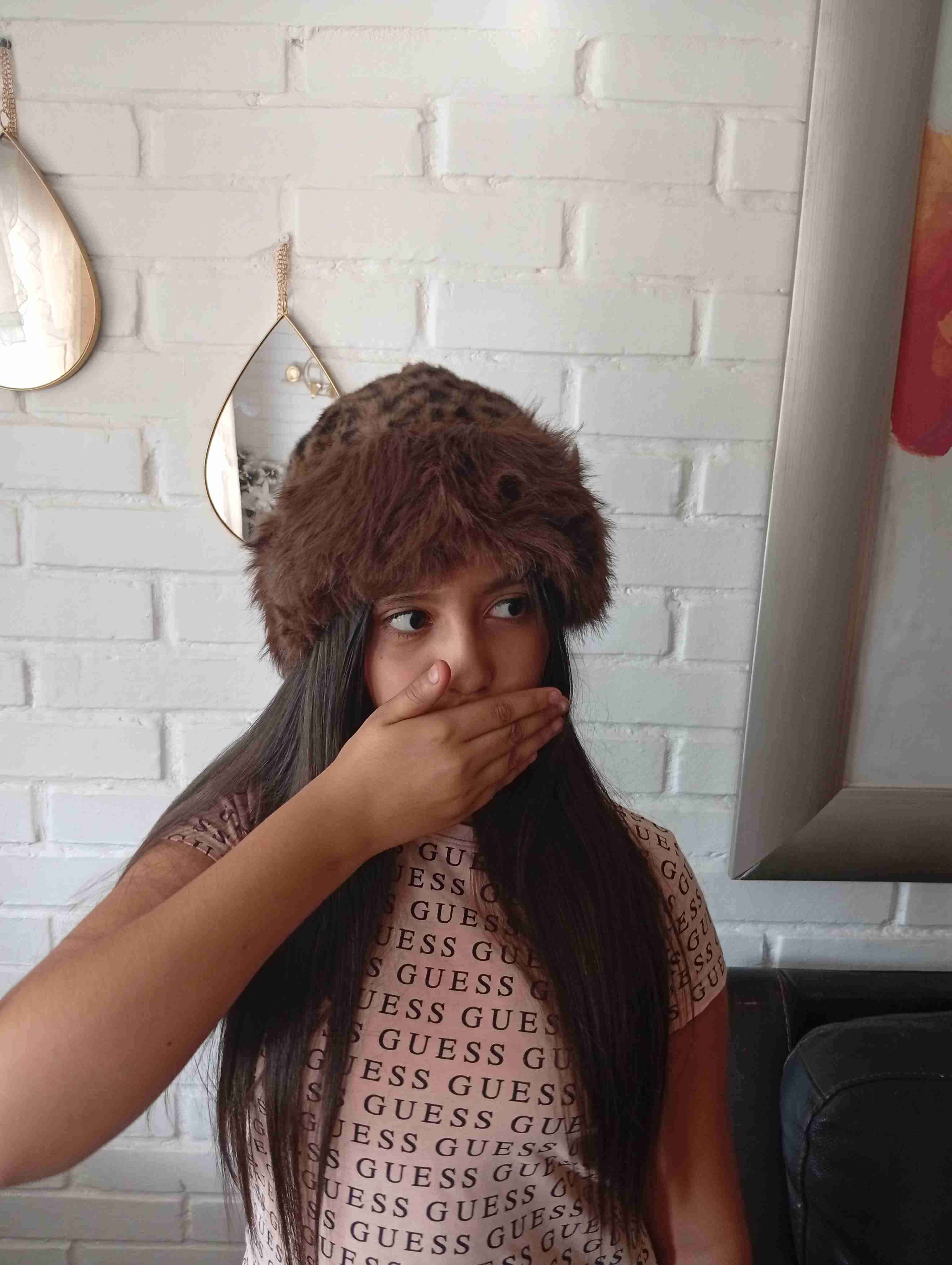 Gorro peludo estampado animal - miniatura 5