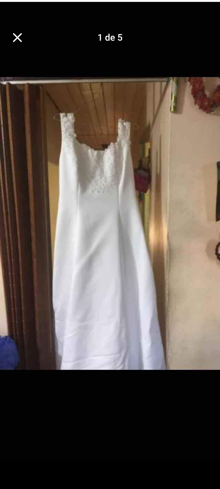 Vestido de novia blanco elegante
