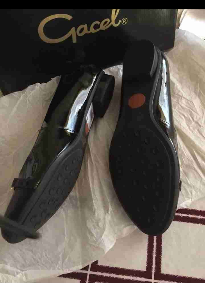 Zapatos ballerina planos negros con hebilla - miniatura 2