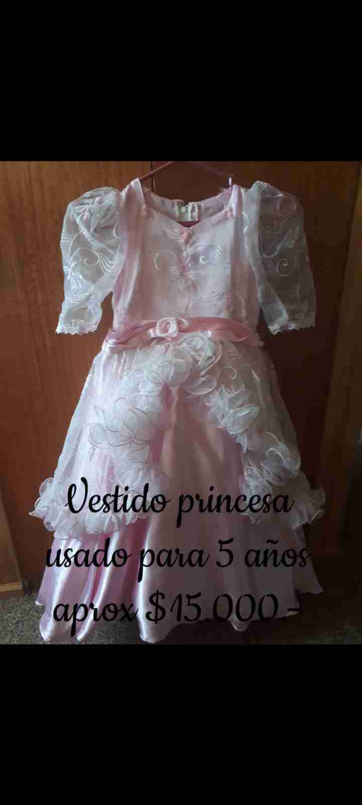 Vestido de princesa rosa
