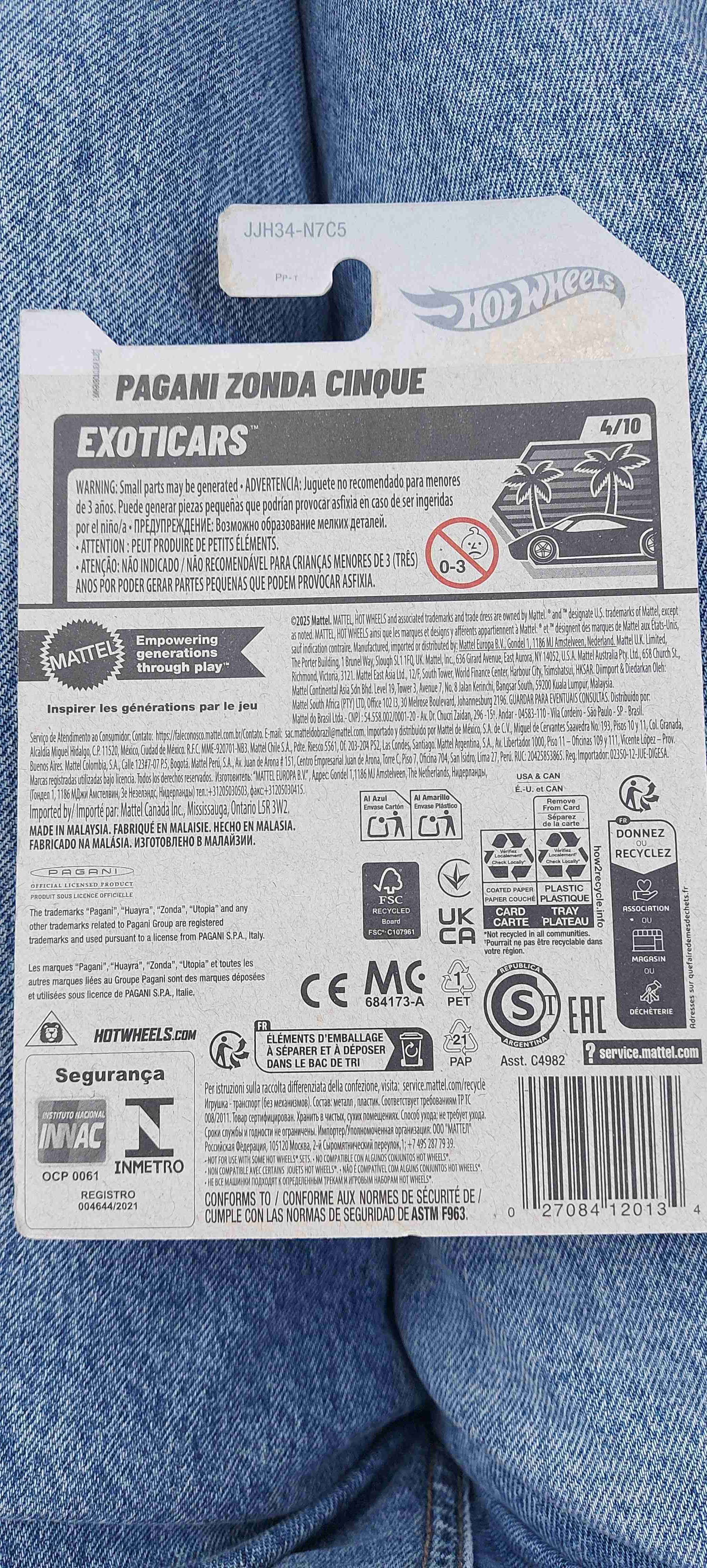 Auto Hot Wheels Pagani Zonda 2026 - 2