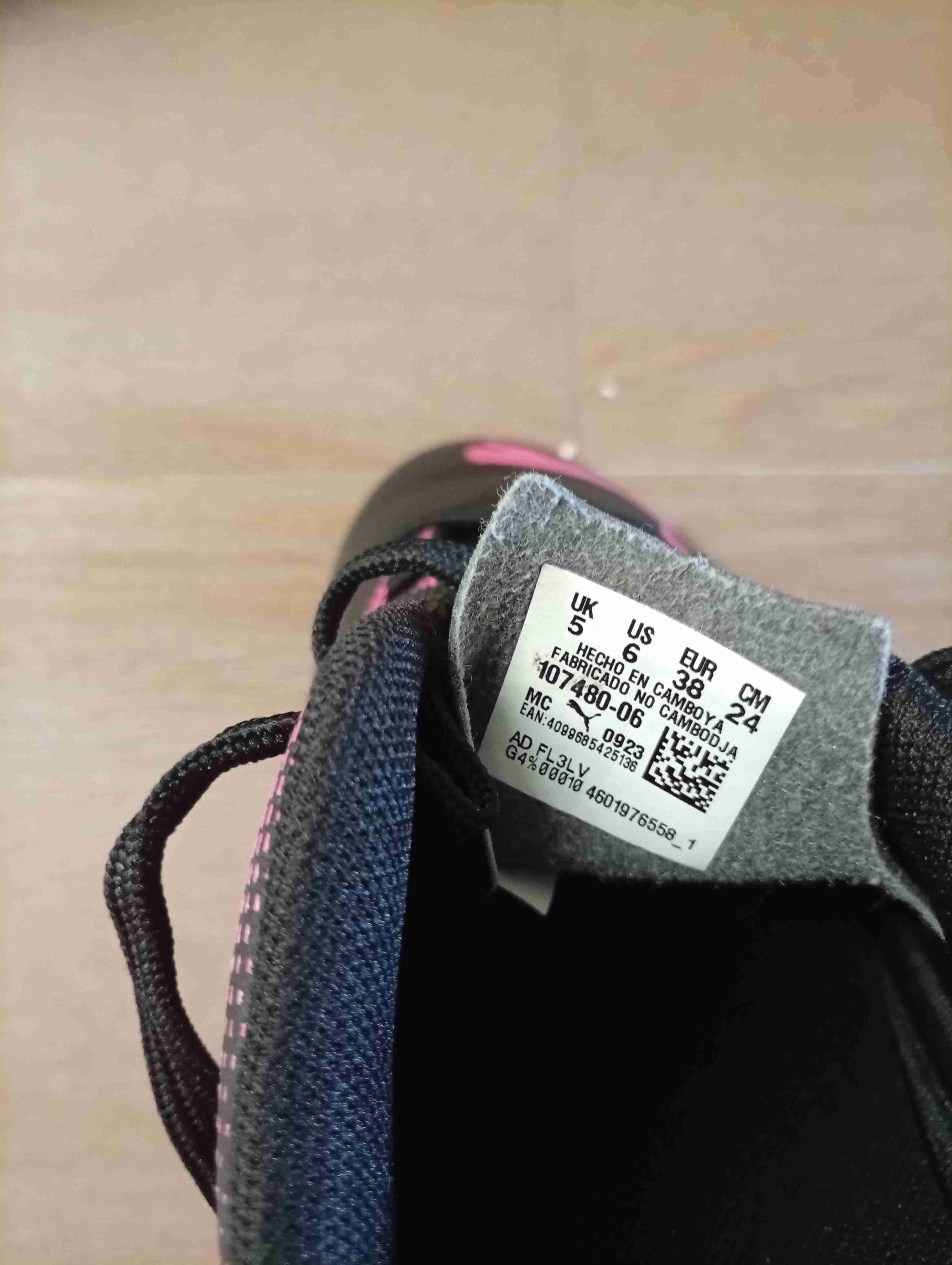 Zapatillas deportivas niño negras y rosas talla38. - miniatura 6