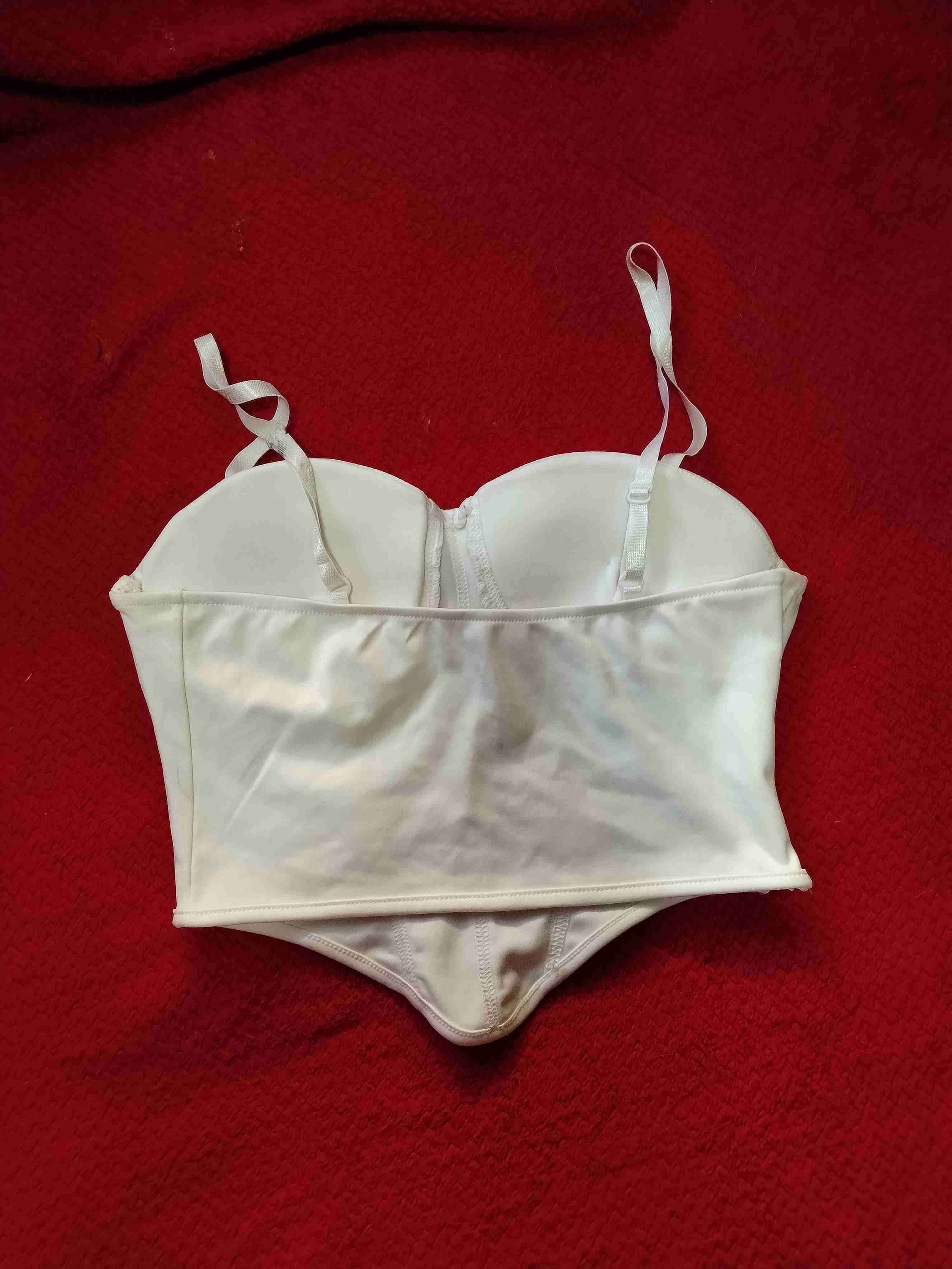 Corset blanco sin tirantes - miniatura 2