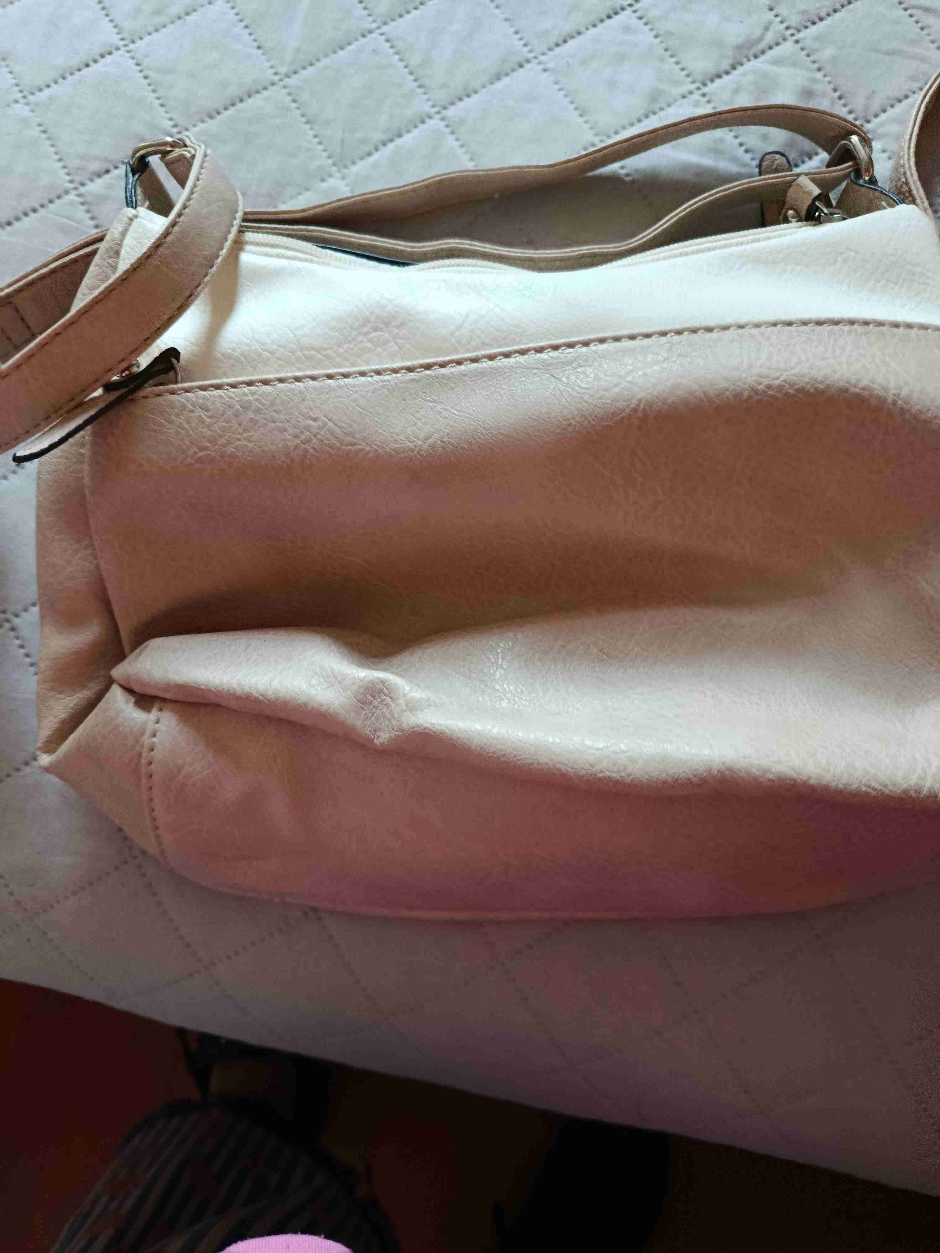 Cartera beige de hombro