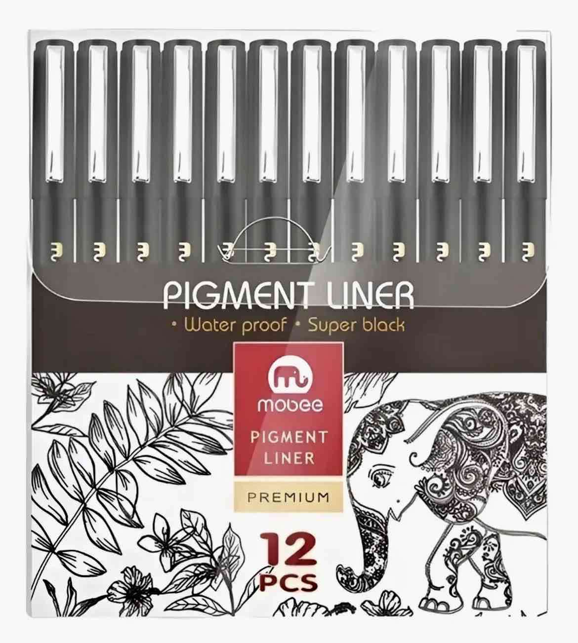 Set 12 lápices pigment liner tira líneas Premium