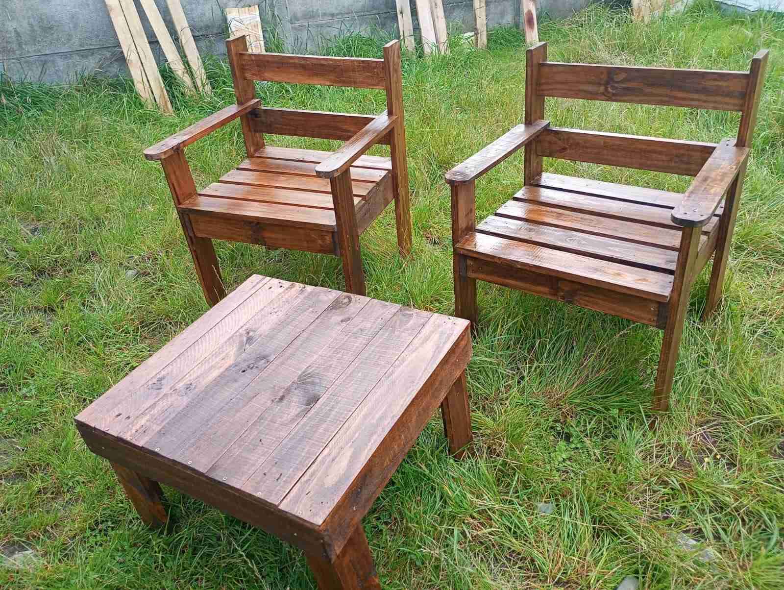 Juego de terraza de madera