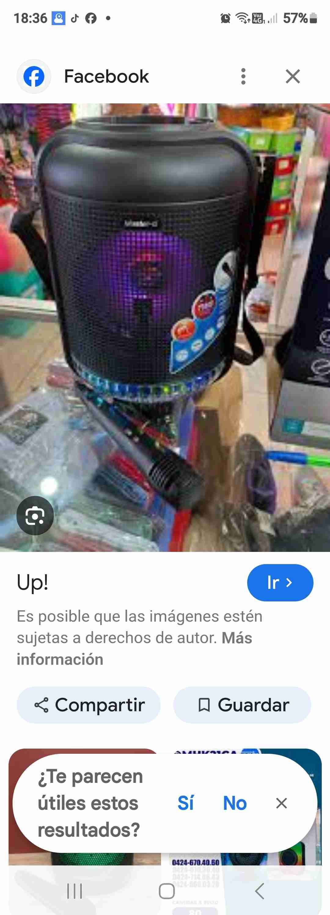 Parlante portátil con luces LED