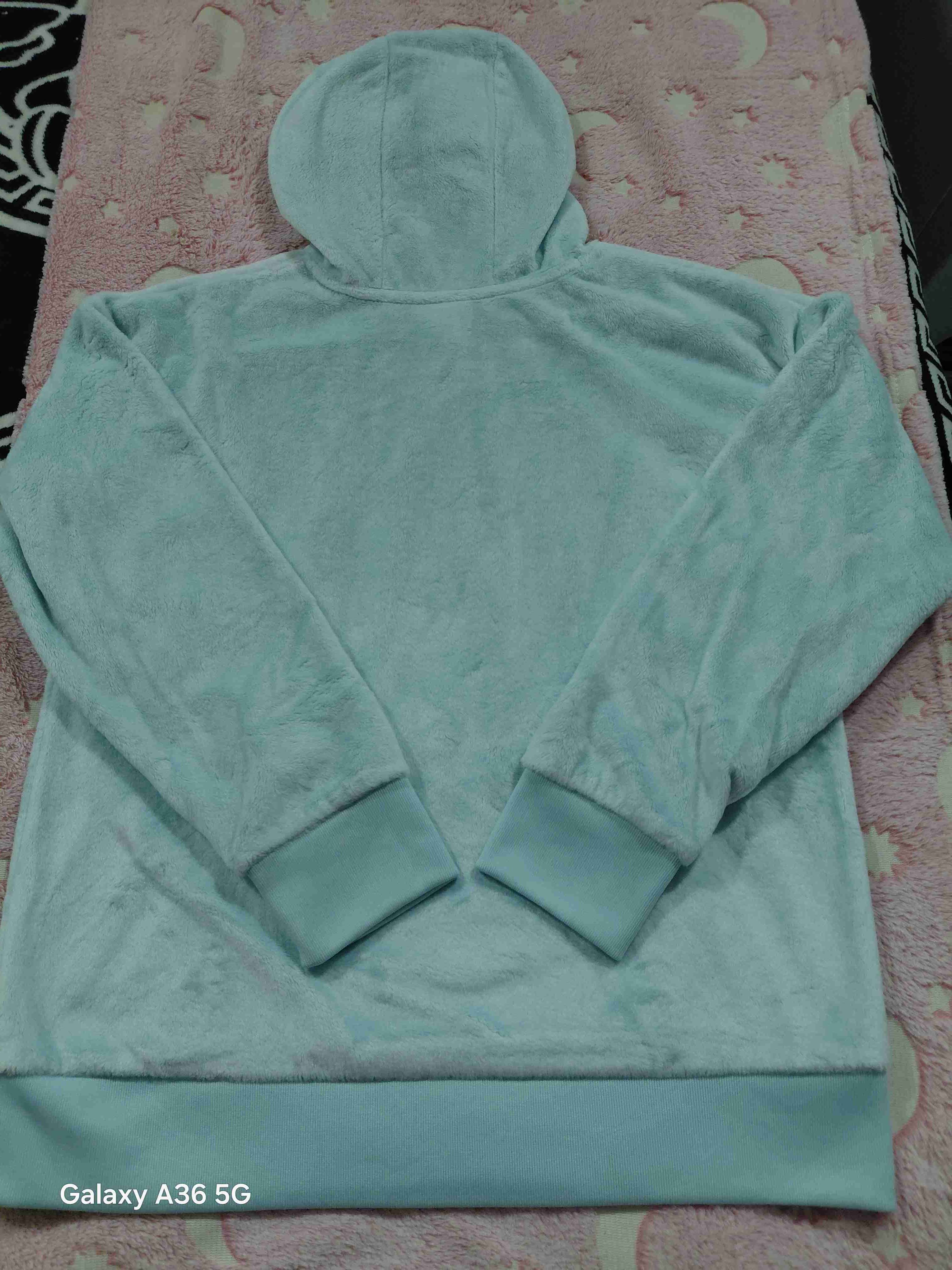 Polerón verde agua Adidas  original con capucha - miniatura 2