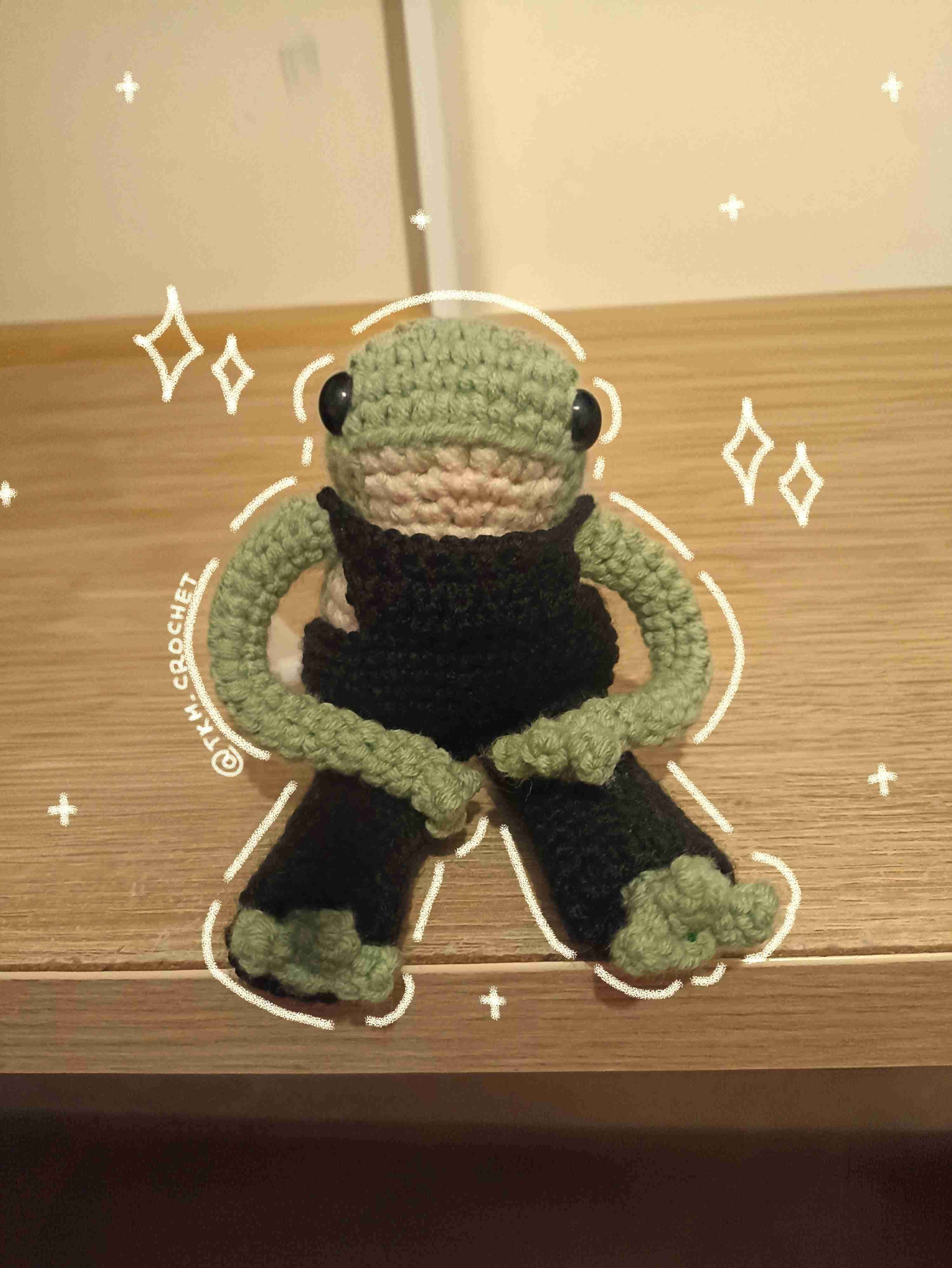 Ranita articulada amigurumi - 2