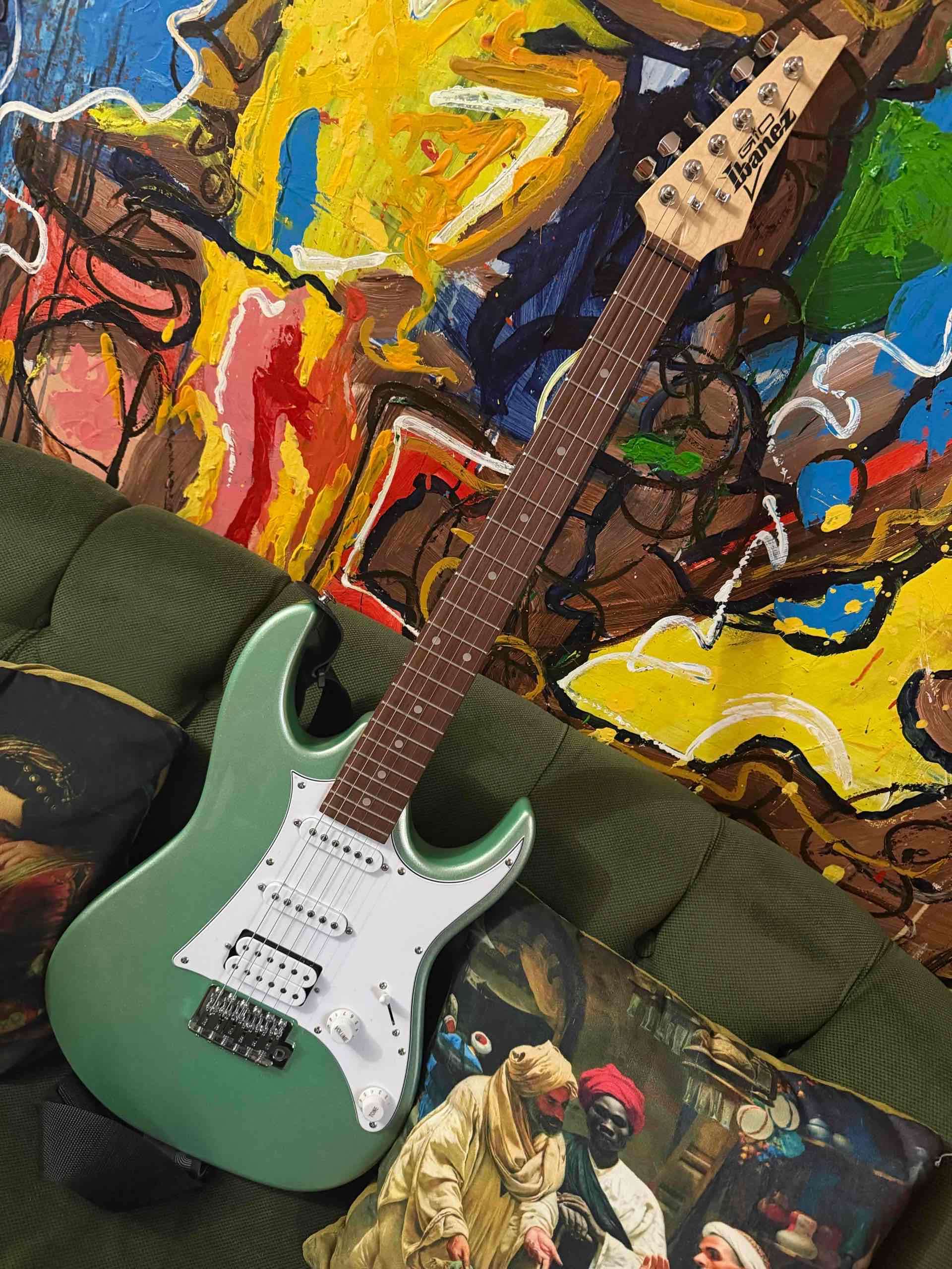 Guitarra eléctrica verde Gio Ibanez