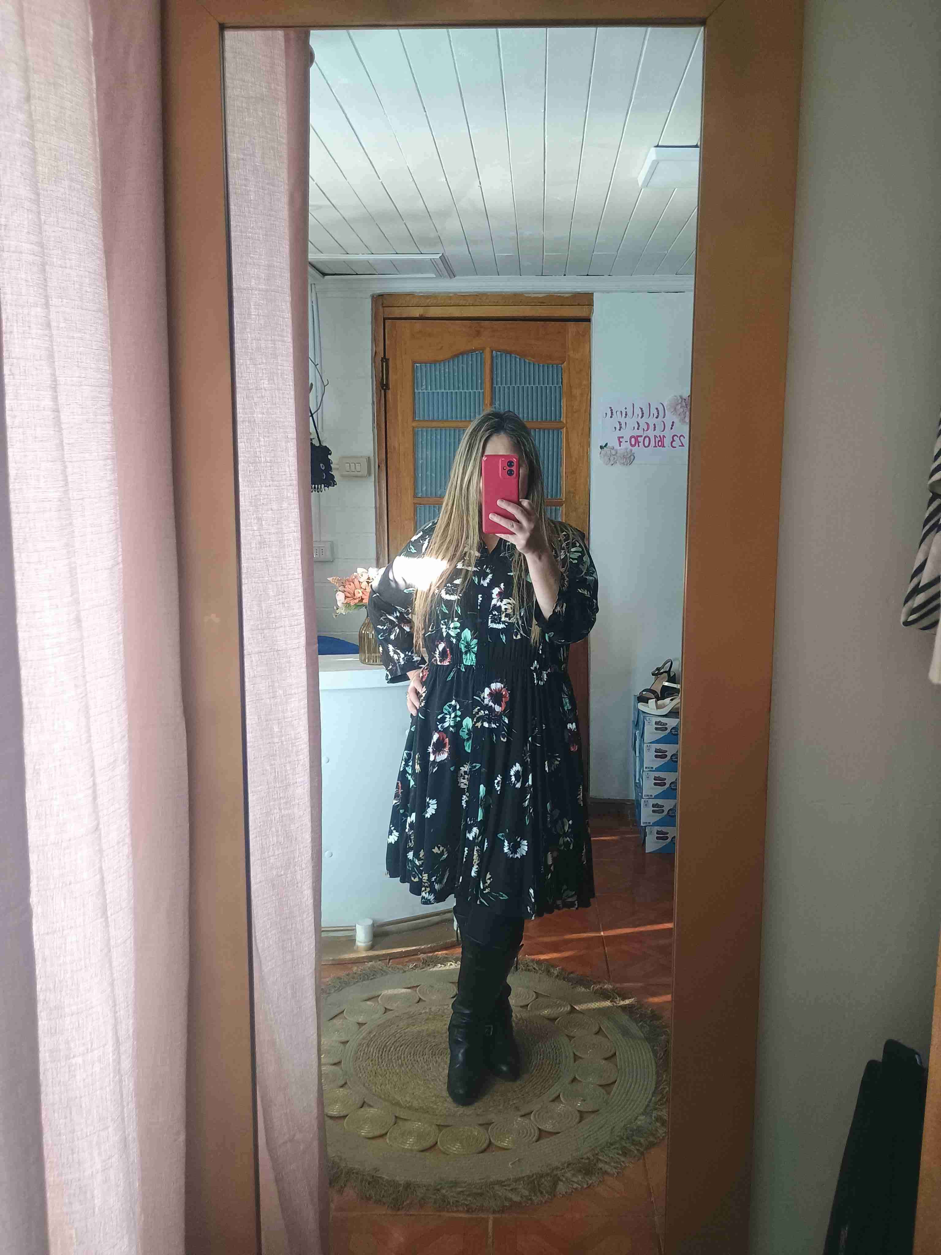 Vestido floral negro - miniatura 2