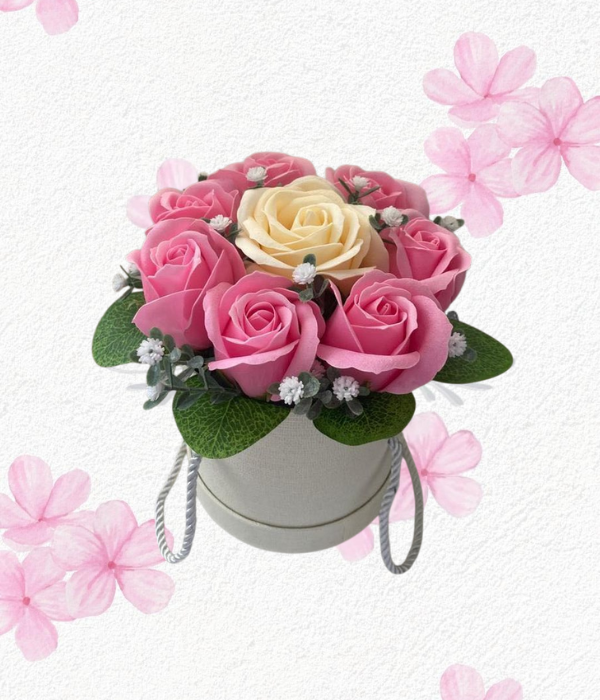 Box en rosas de jabon para regalar